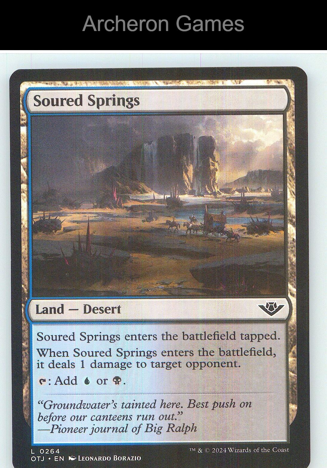 Soured Springs OTJ 264 Land MTG Card NM/EX+