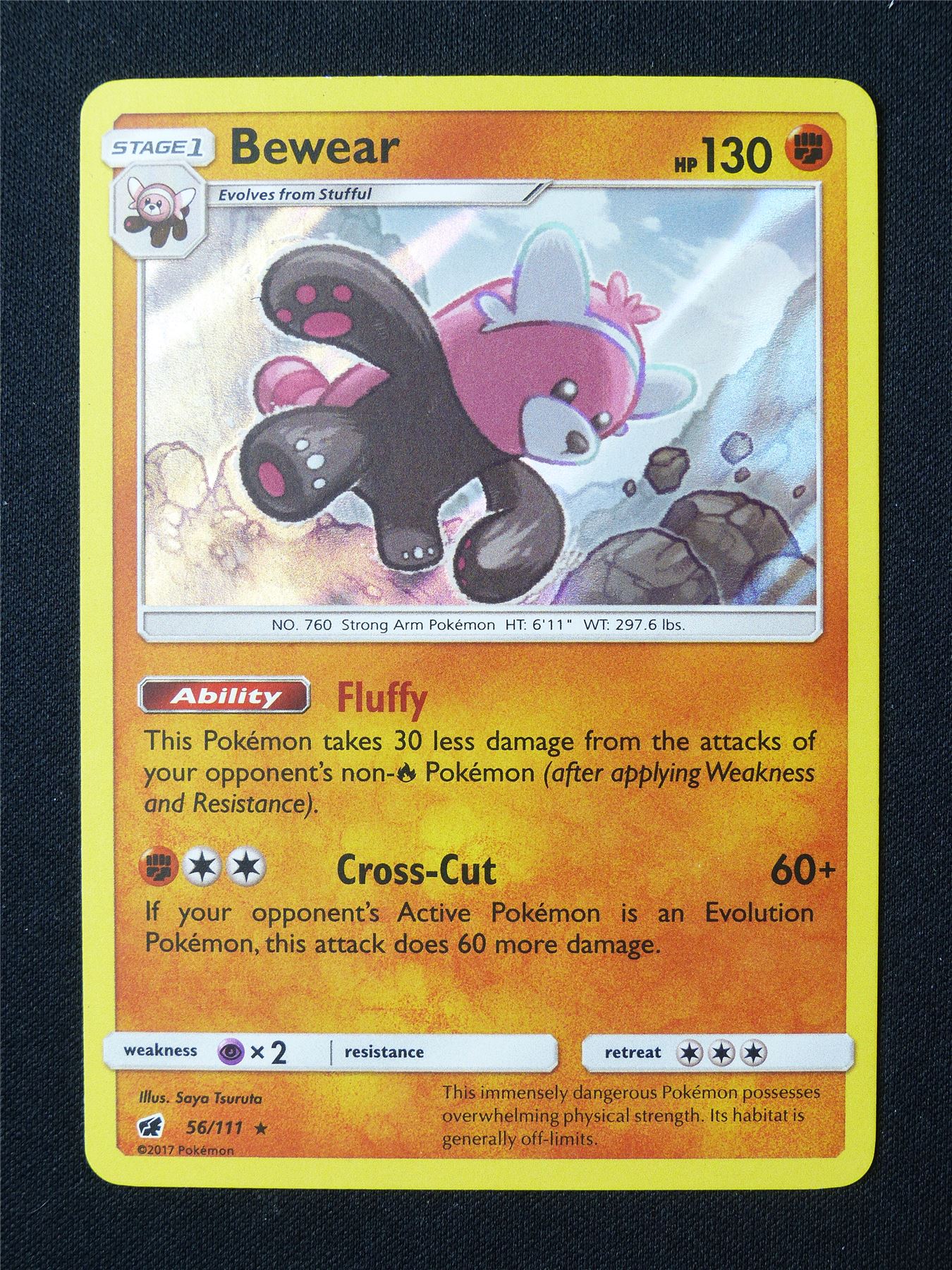 Bewear 56/111 Holo - Pokemon Card #6PB