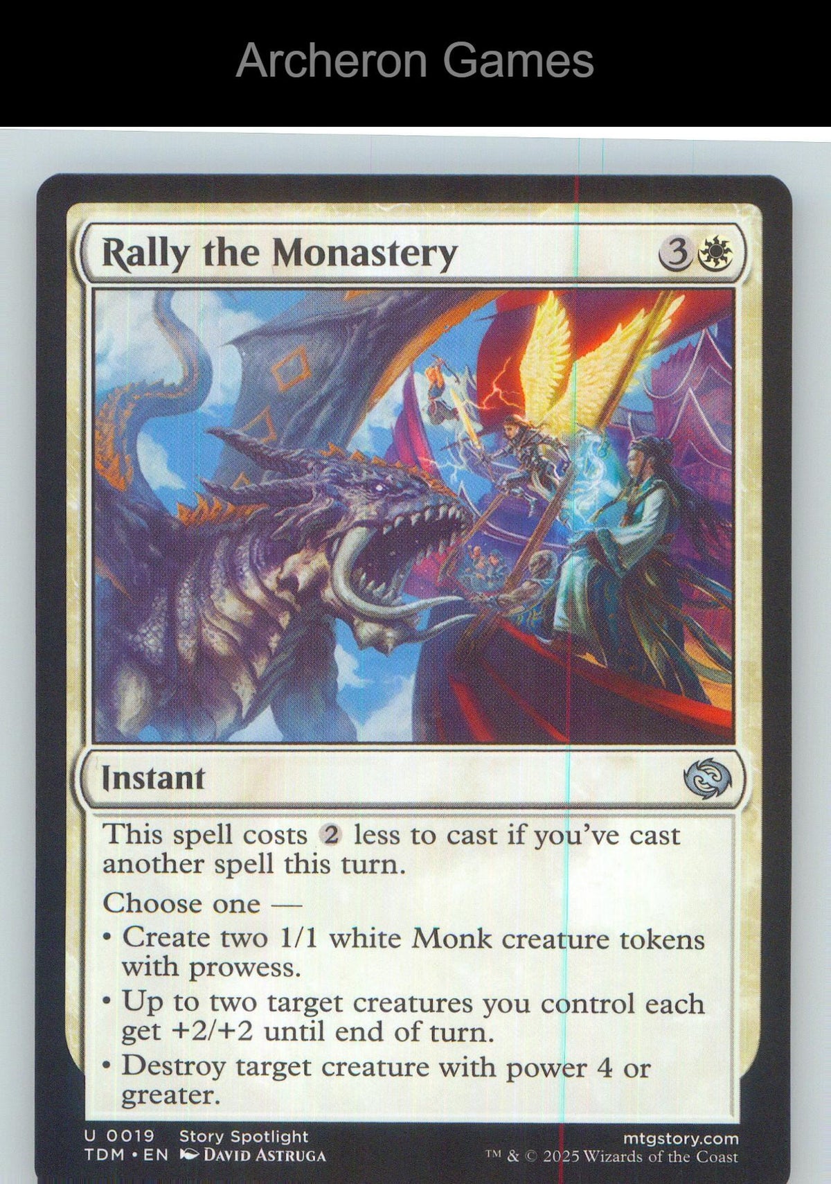 Rally the Monastery TDM 19 UC MTG Card NM/EX+