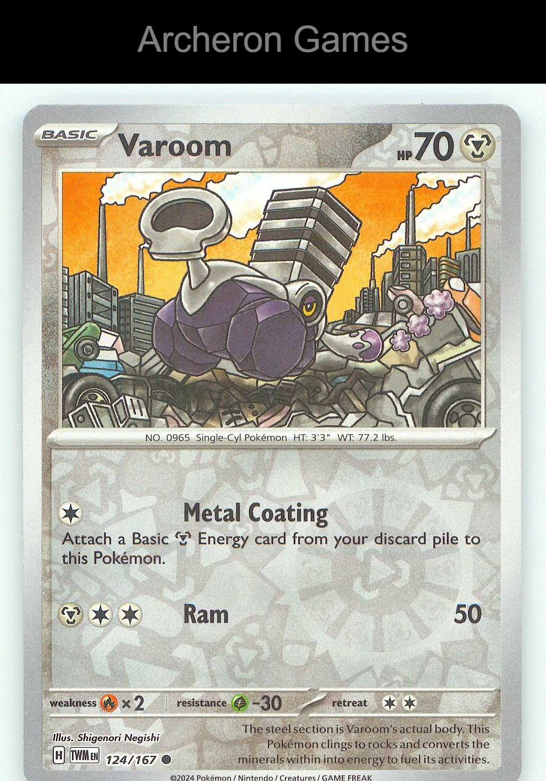 Pokemon Card Varoom TWM 124/167 C Twilight Masquerade Reverse Holo