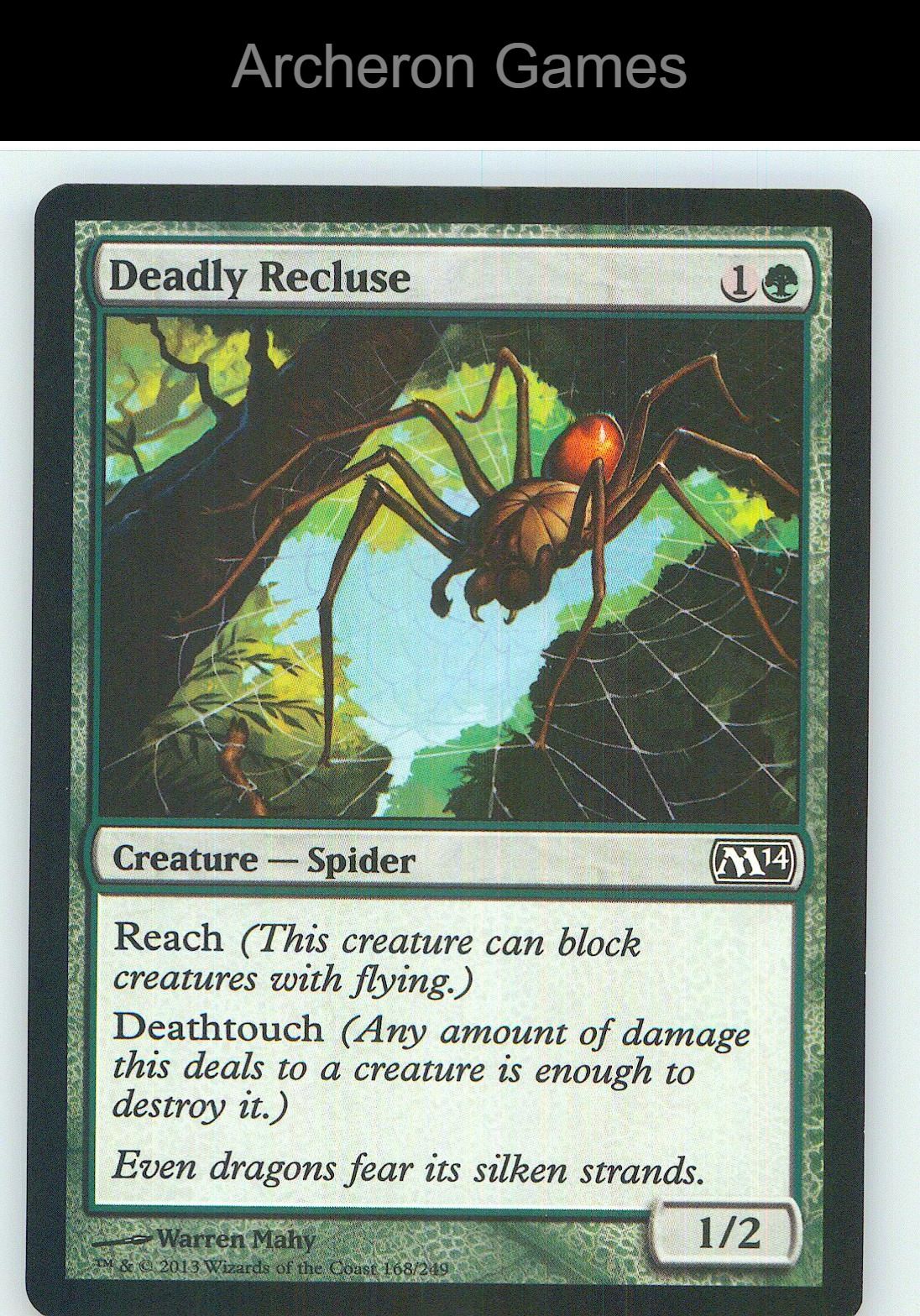 Deadly Recluse M14 168 C MTG Card NM/EX+