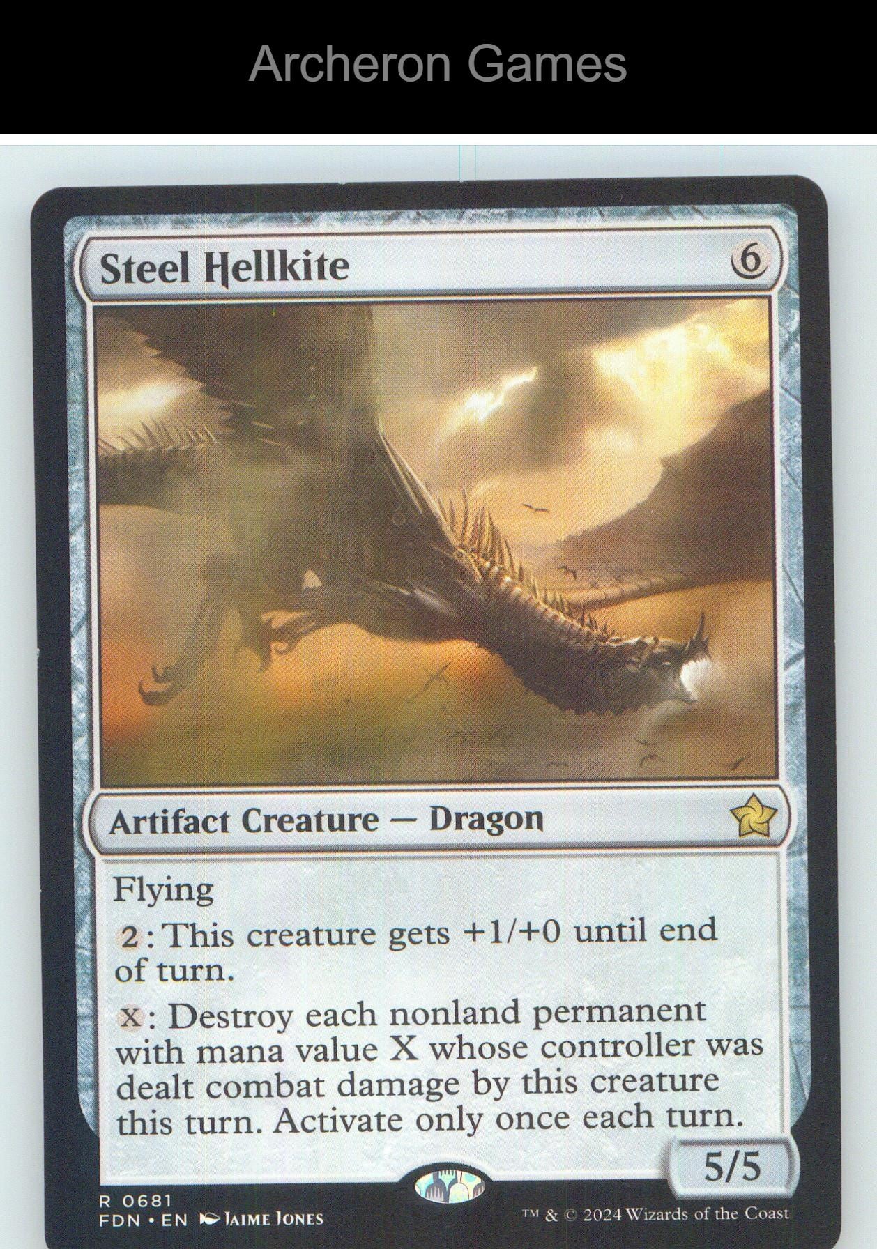 Steel Hellkite FDN 681 R MTG Card NM/EX+