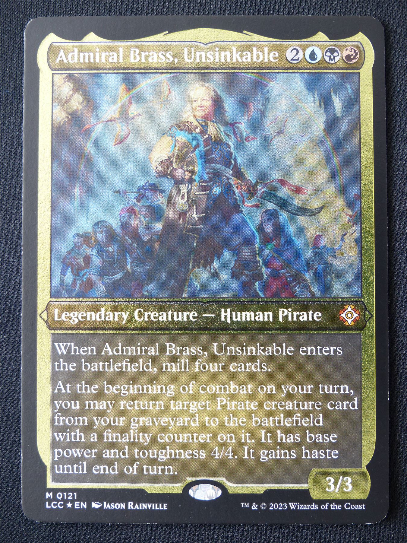 Admiral Brass Unsinkable Foil Thick Card Commander - LCC