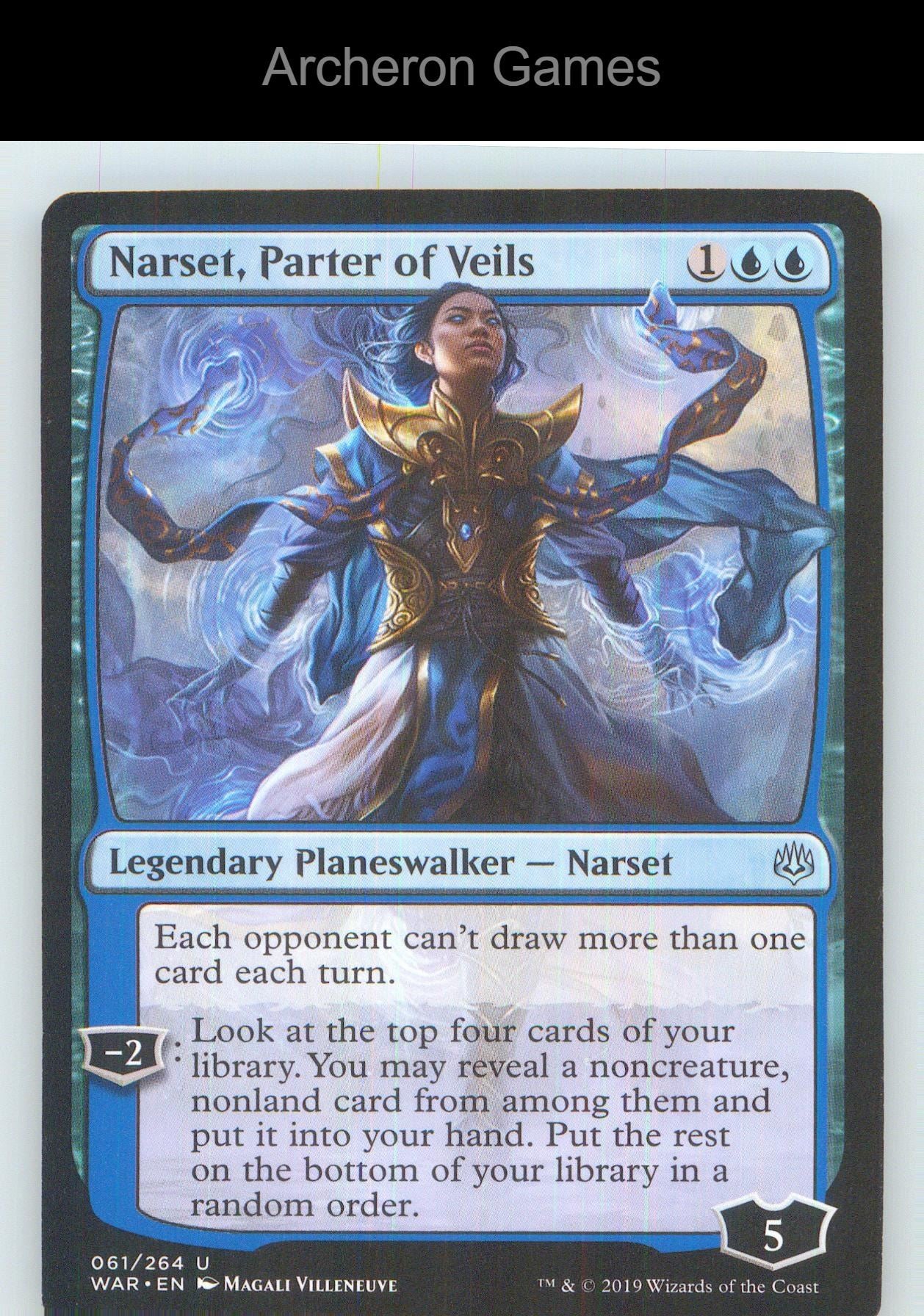 Narset, Parter of Veils WAR 61 UC MTG Card NM/EX+