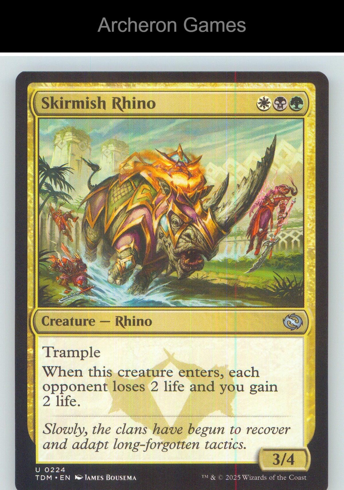 Skirmish Rhino TDM 224 UC MTG Card NM/EX+