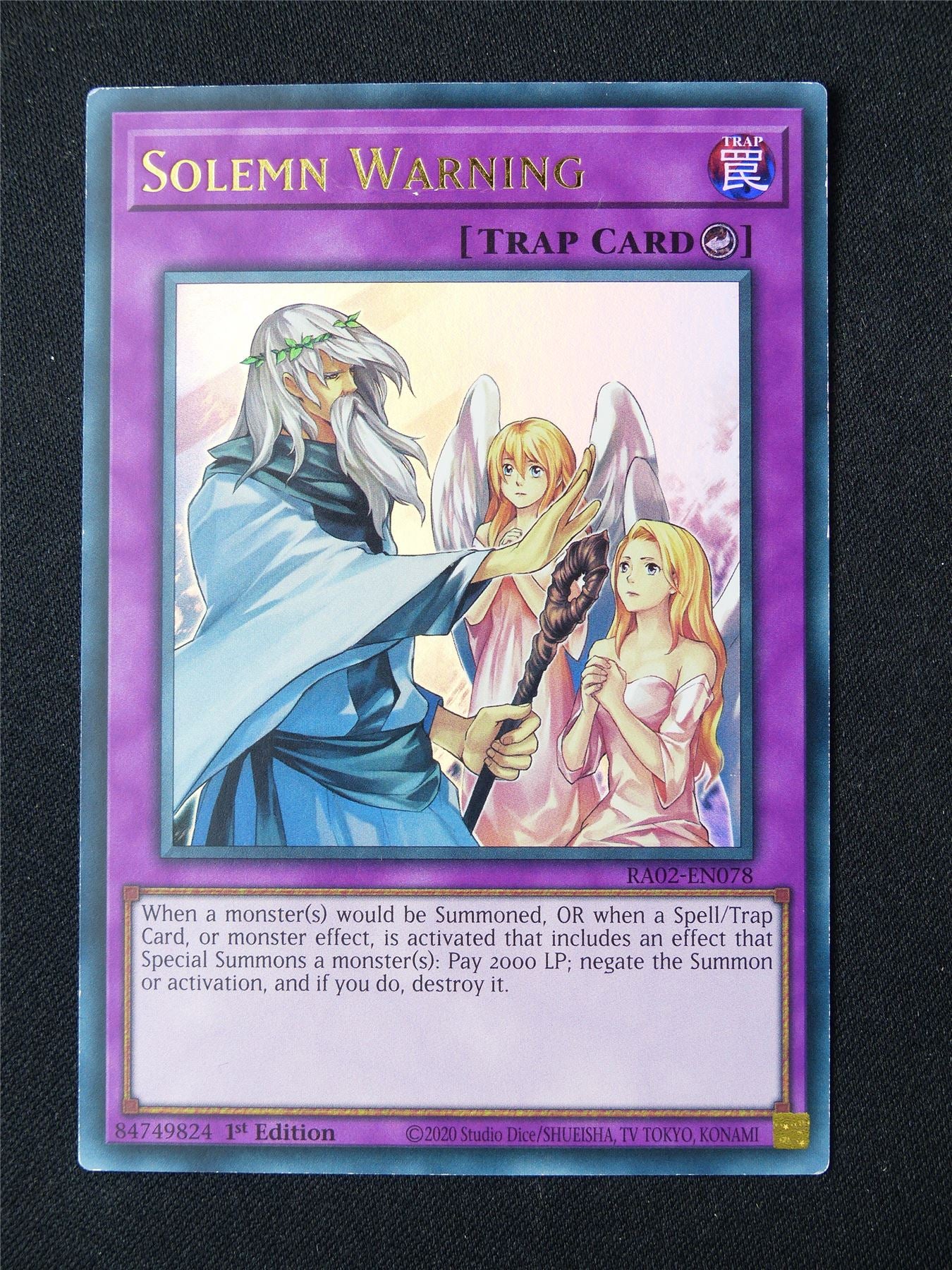 Solemn Warning RA02 Ultra Rare - 1st ed Yugioh Card #89J