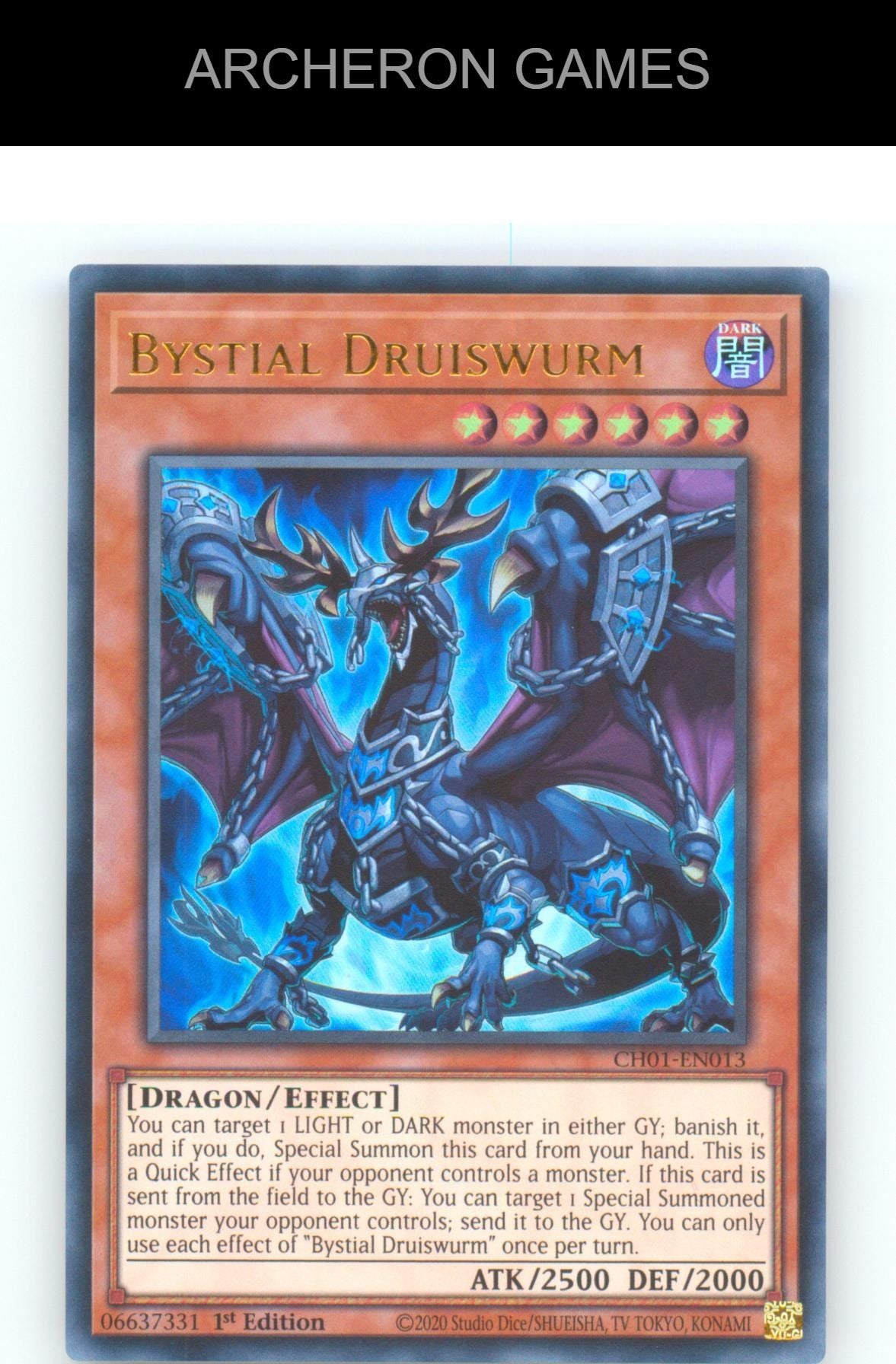 Bystial Druiswurm Ultra Rare YUGIOH Card 1st Edition