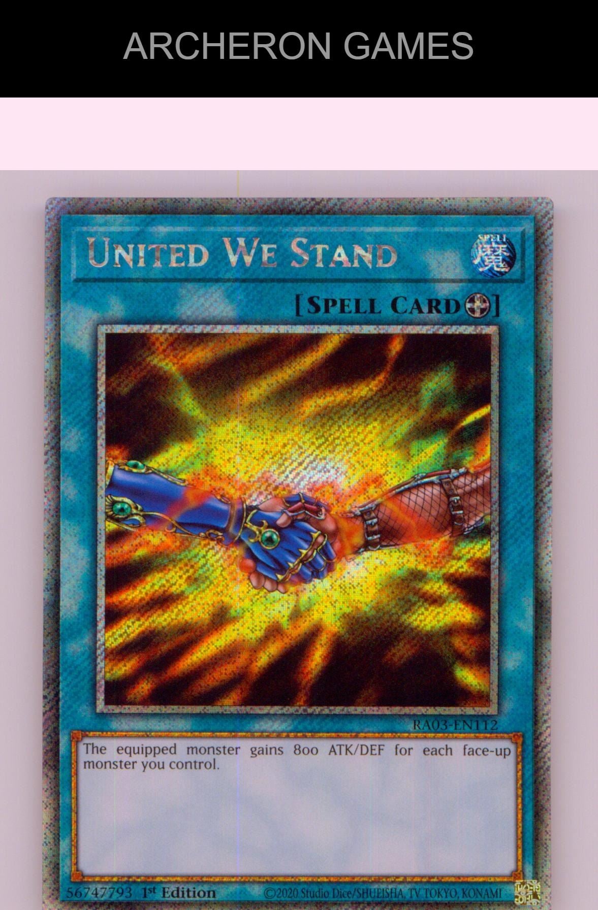 United We Stand (Platinum Secret Rare) YUGIOH Card 1st Edition