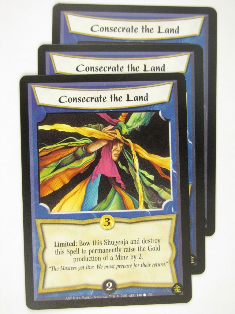 Vintage L5R Cards: CONSERATE THE LAND x3 # 16J100
