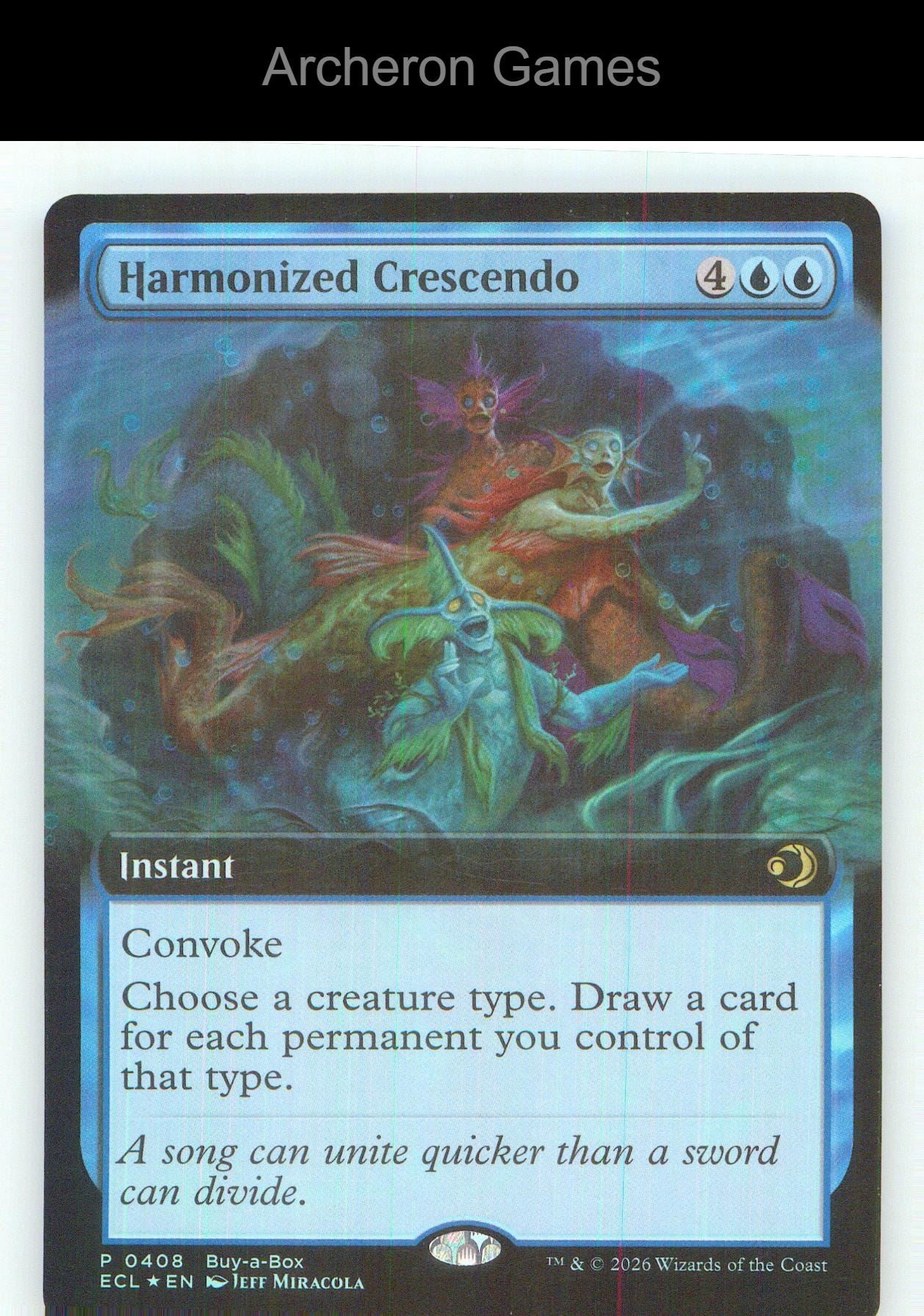 Harmonized Crescendo (Extended Art) BABP 408 HOLO P MTG Card NM/EX+ Foil