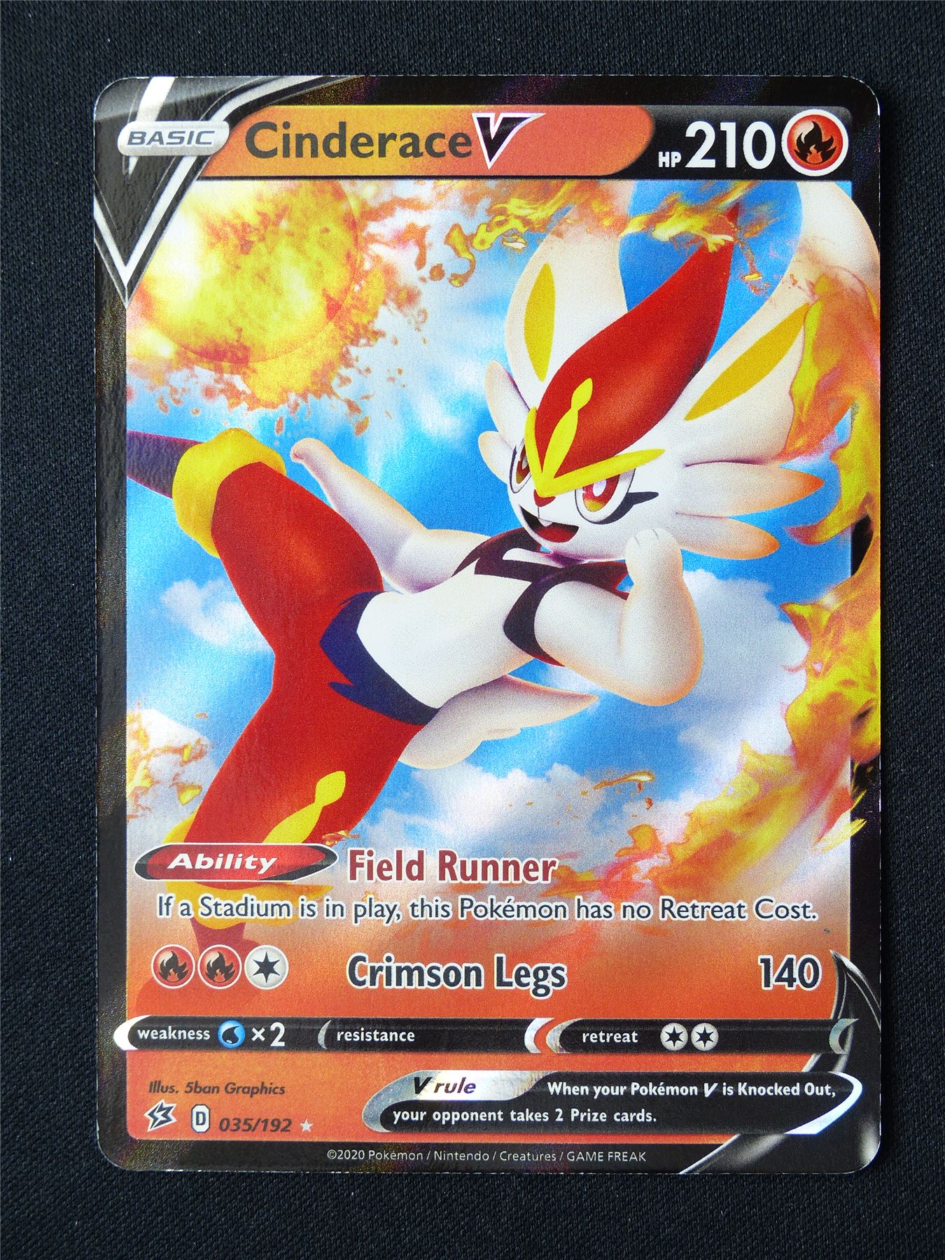 Cinderace V 035/192 Holo - Pokemon Card #6YG