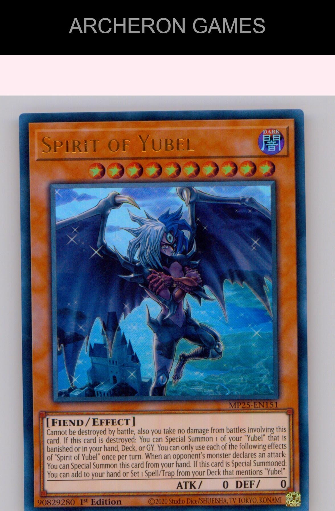 Spirit of Yubel Ultra Rare YUGIOH Card 1st Edition