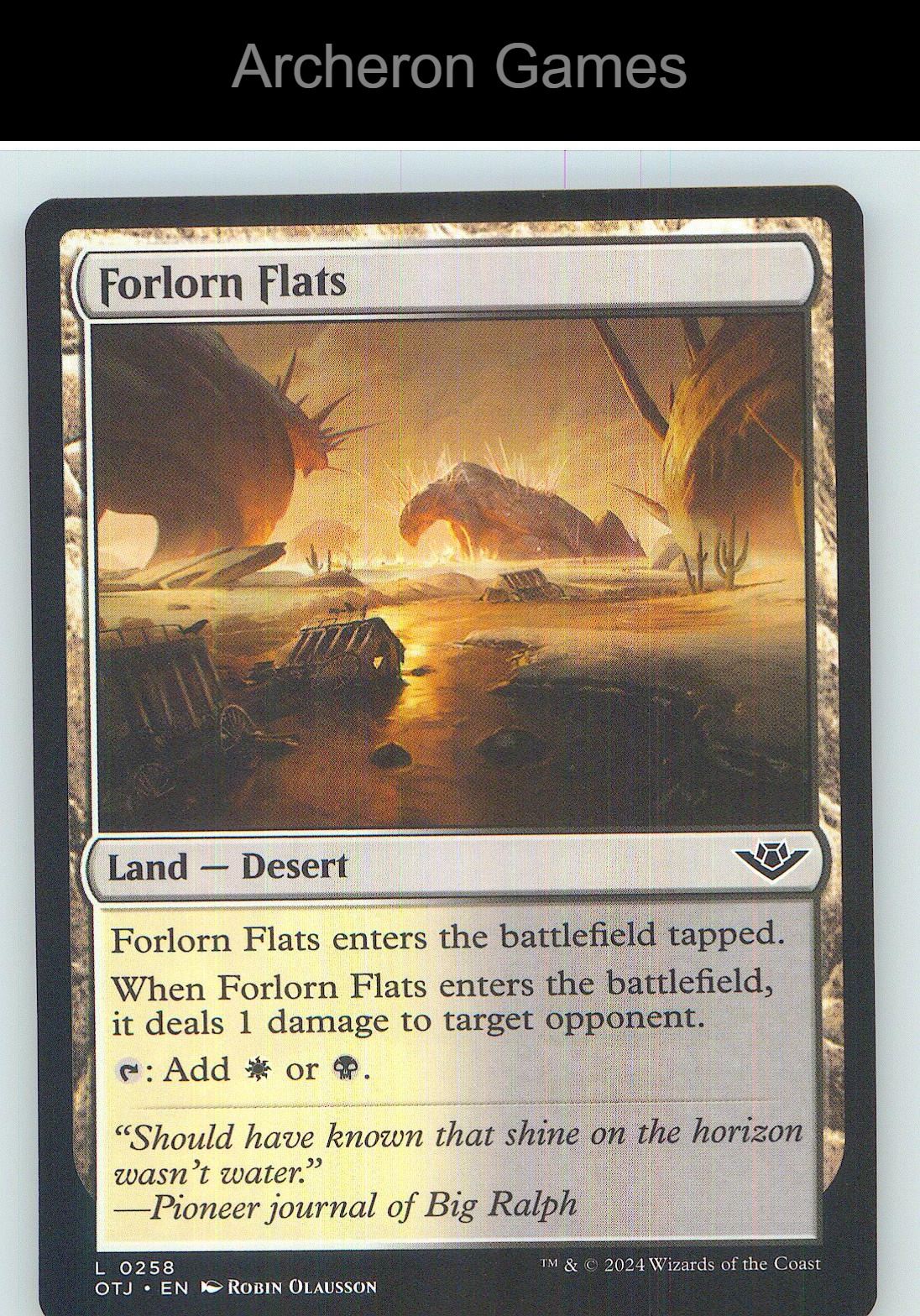 Forlorn Flats OTJ 258 Land MTG Card NM/EX+