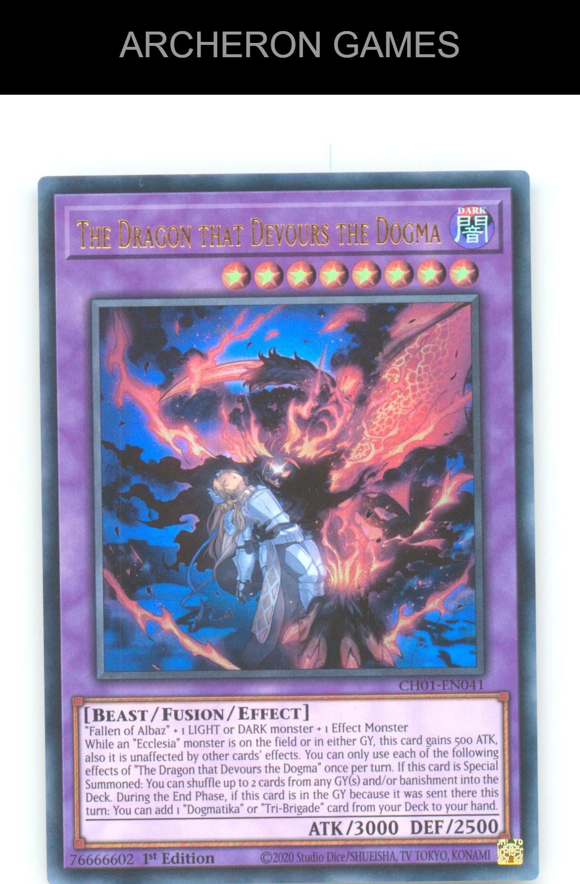 The Dragon that Devours the Dogma Ultra Rare YUGIOH Card 1st Edition