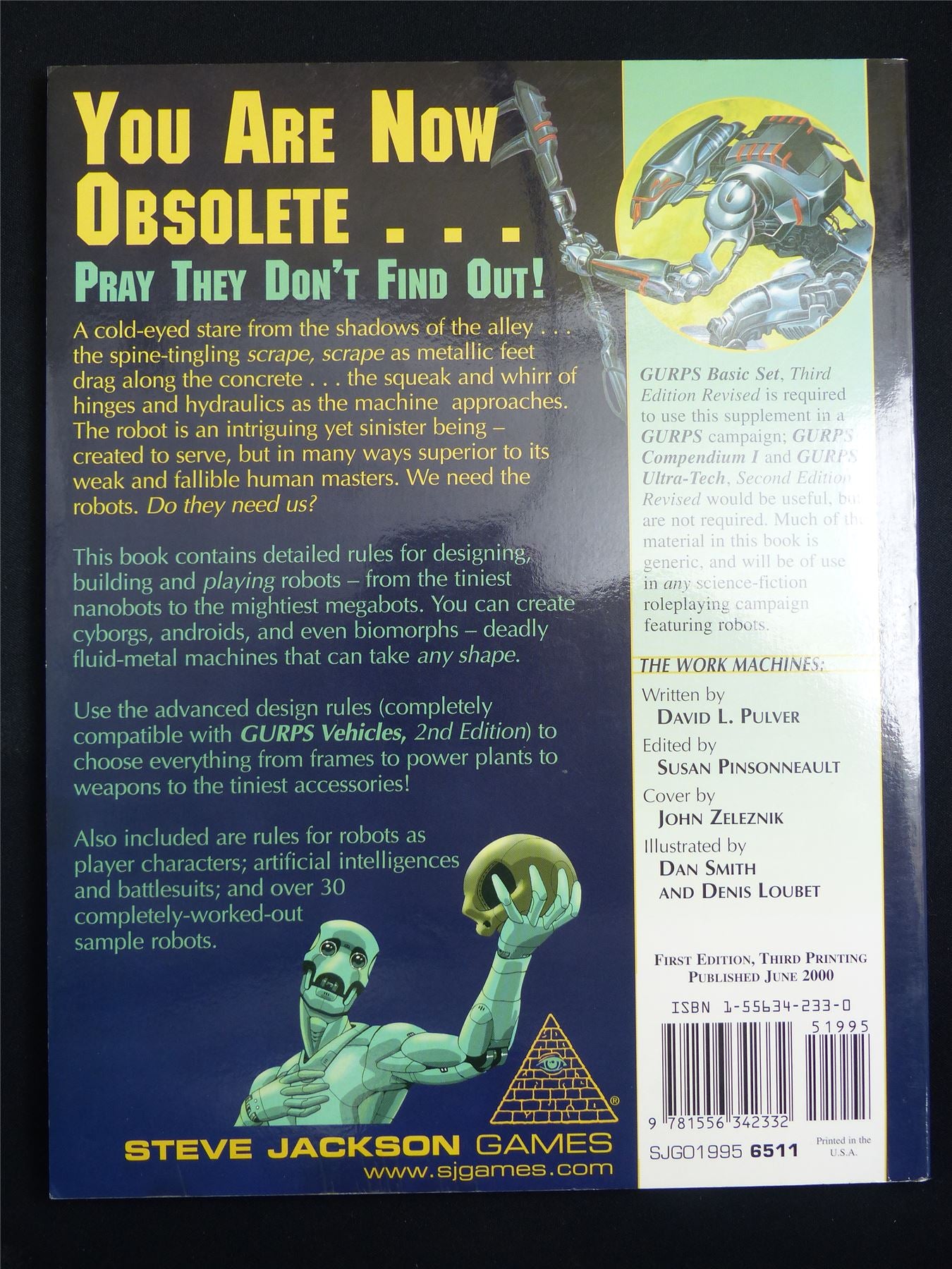 Robots - Steve Jackson Games - GURPS Roleplay Book Softback #2P4