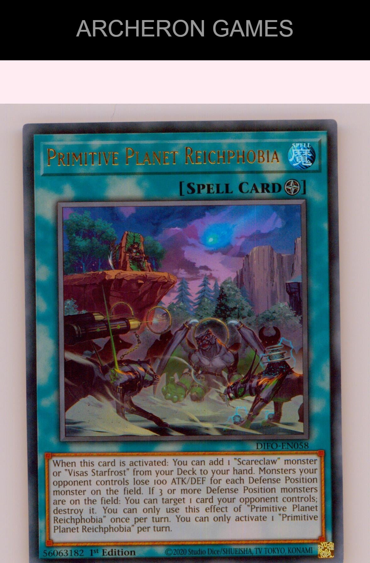 Primitive Planet Reichphobia Ultra Rare YUGIOH Card 1st Edition
