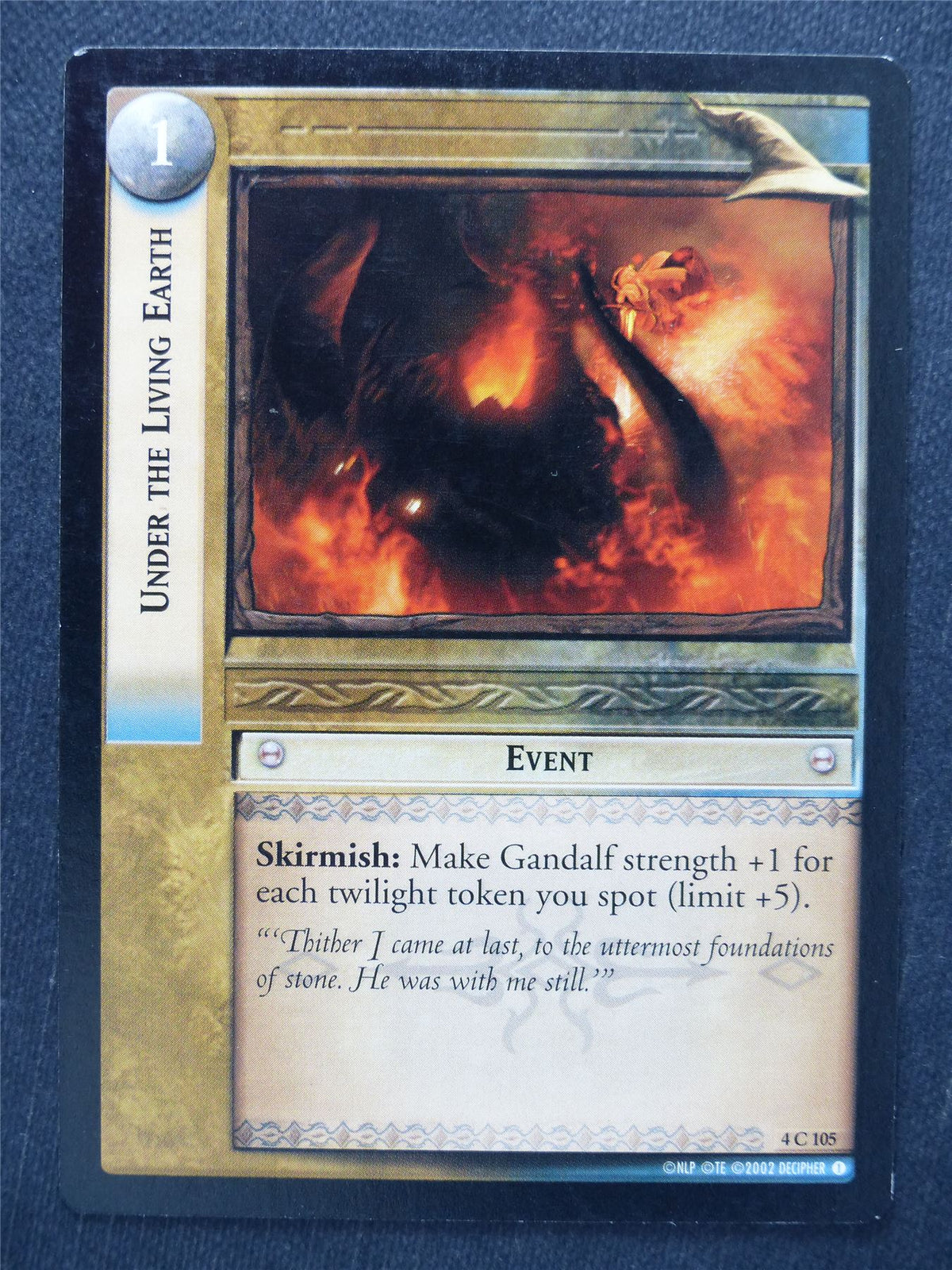 Under the Living Earth 4 C 105 - LotR Cards #UV