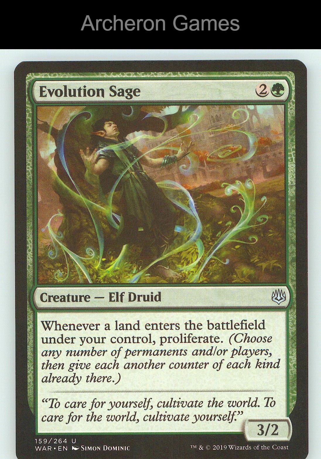 Evolution Sage WAR 159 UC MTG Card NM/EX+