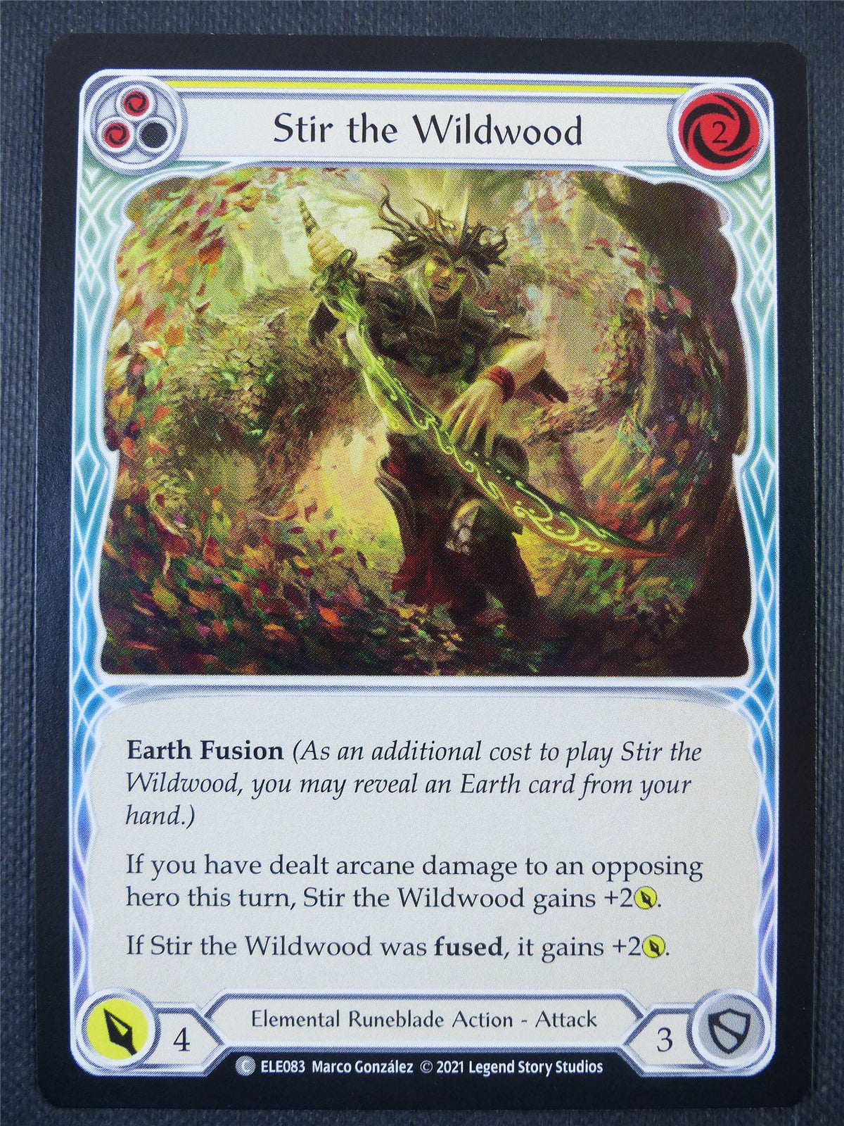 Stir the Wildwood - Yellow - Tales of Aria 1st ed - Flesh and Blood Card #62H