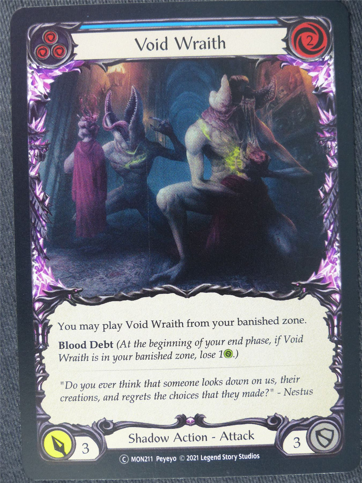Void Wraith Blue Foil - Monarch Unlimited - Flesh and Blood Cards #JG