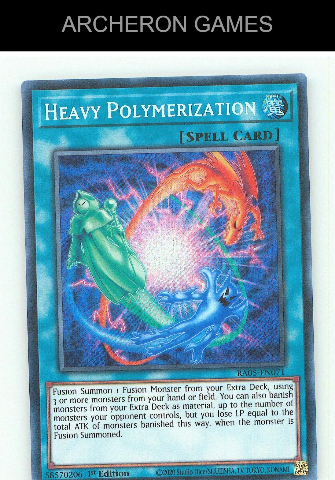 Heavy Polymerization SR YUGIOH Card 1st Edition