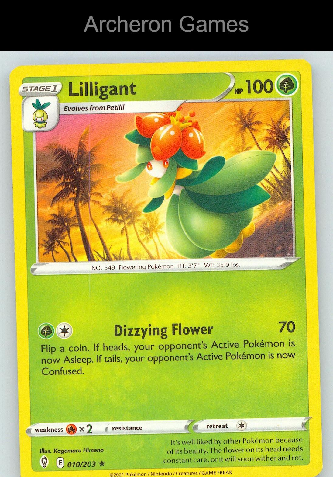 Pokemon Card Lilligant EVS 010/203 R Evolving Skies