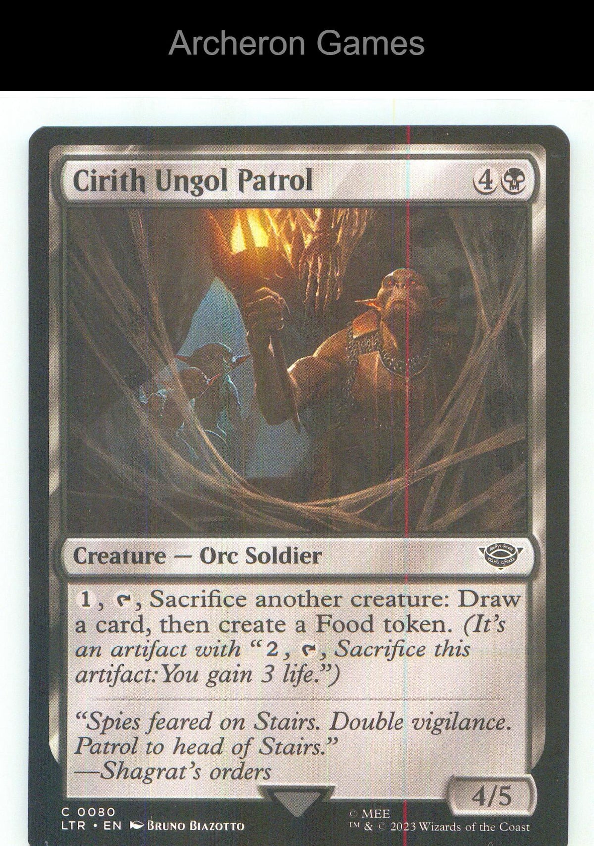 Cirith Ungol Patrol LTR 80 C MTG Card NM/EX+