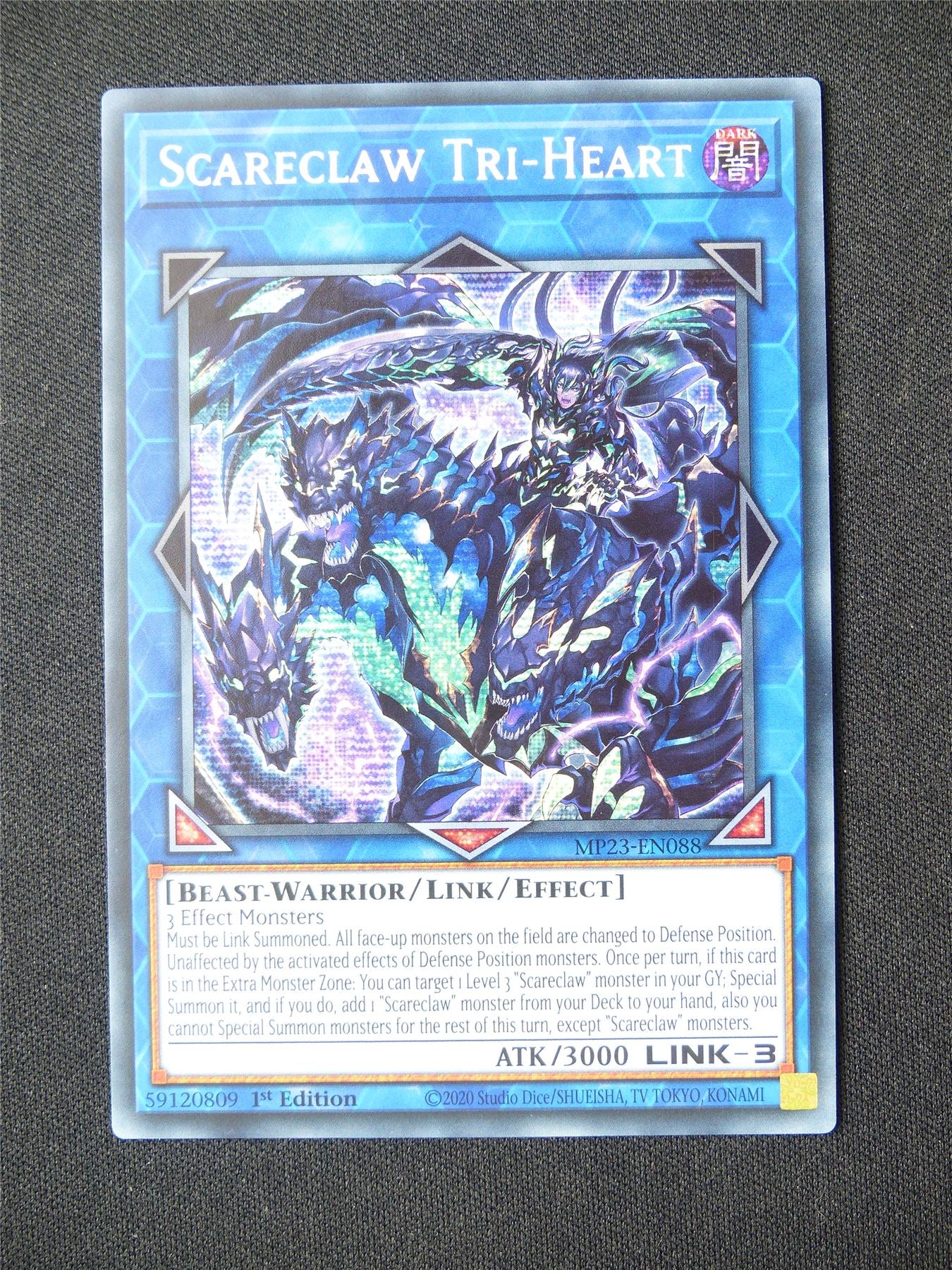 Scareclaw Tri-Heart MP23 Secret Rare - 1st ed Yugioh Card #6I5