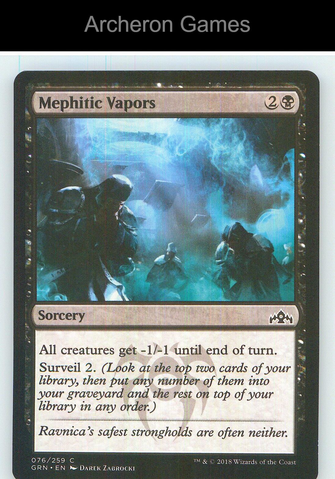 Mephitic Vapors GRN 76 C MTG Card NM/EX+