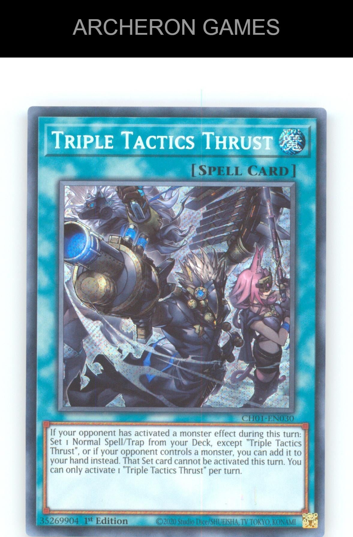 Triple Tactics Thrust (Secret Rare) SEC YUGIOH Card 1st Edition