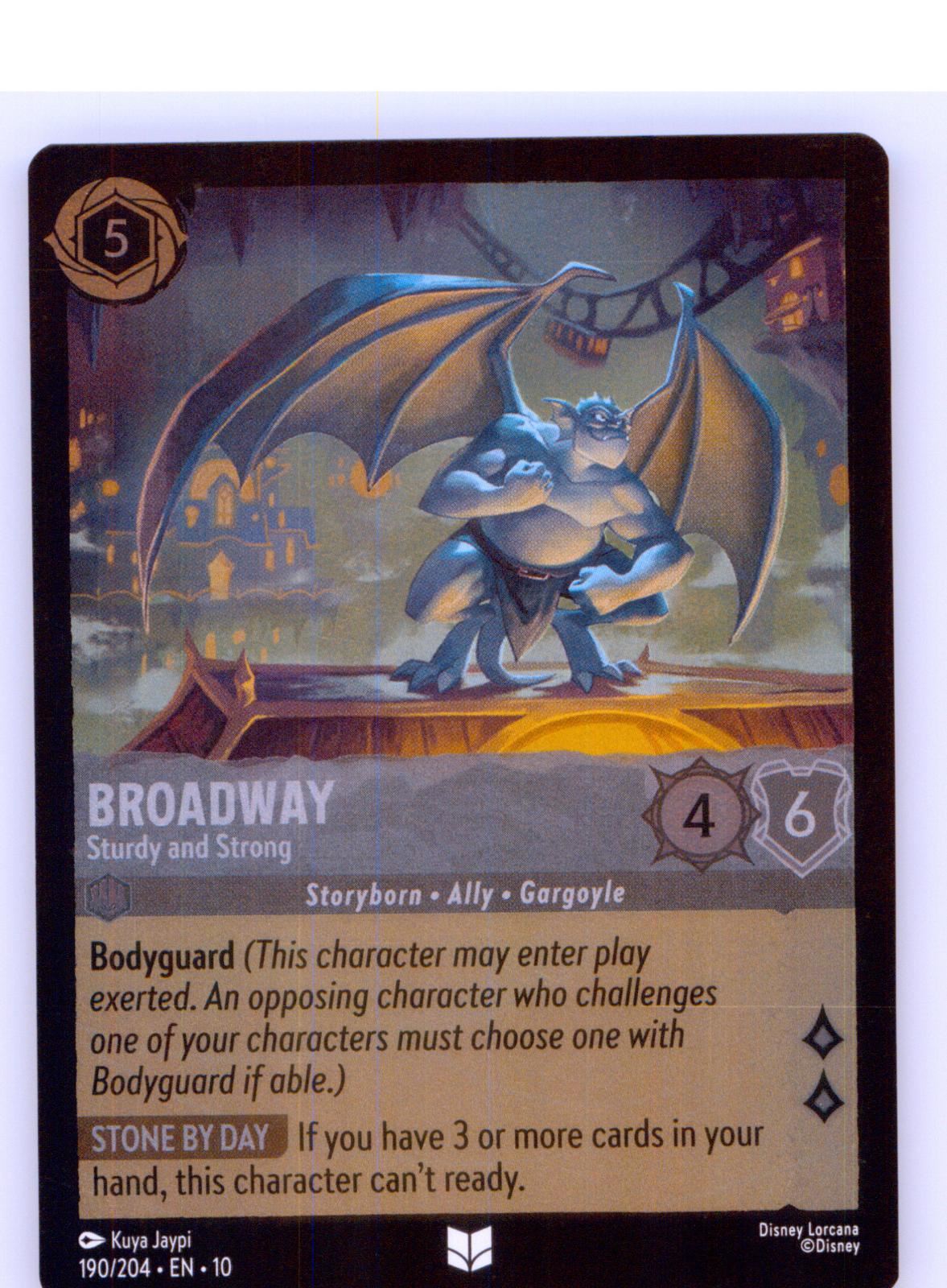 Broadway - Sturdy and Strong 190/204 Whispers in the Well Lorcana Cold Foil NM/M