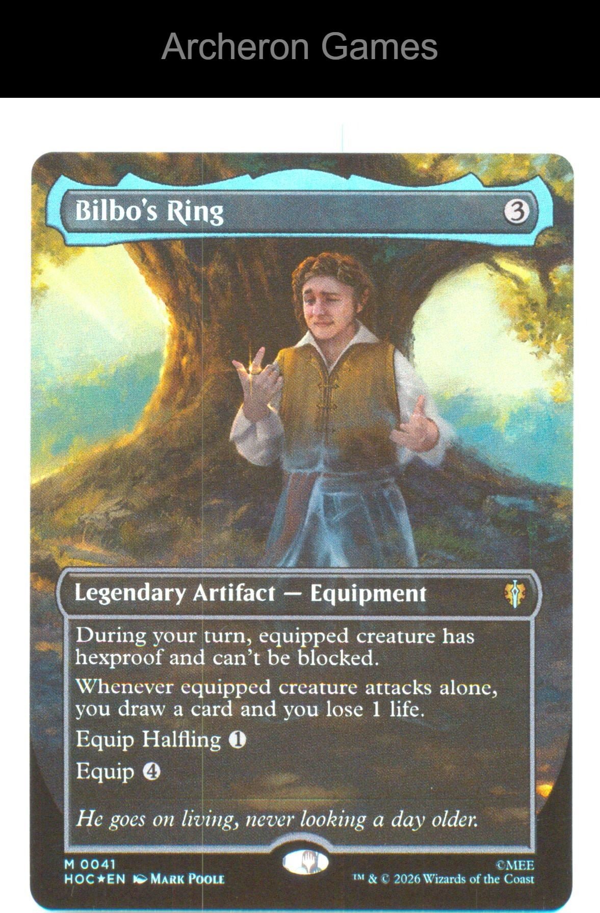 Bilbo's Ring (Borderless) HOC 41 Mythic MTG Card The Hobbit: Eternal-Legal FOIL