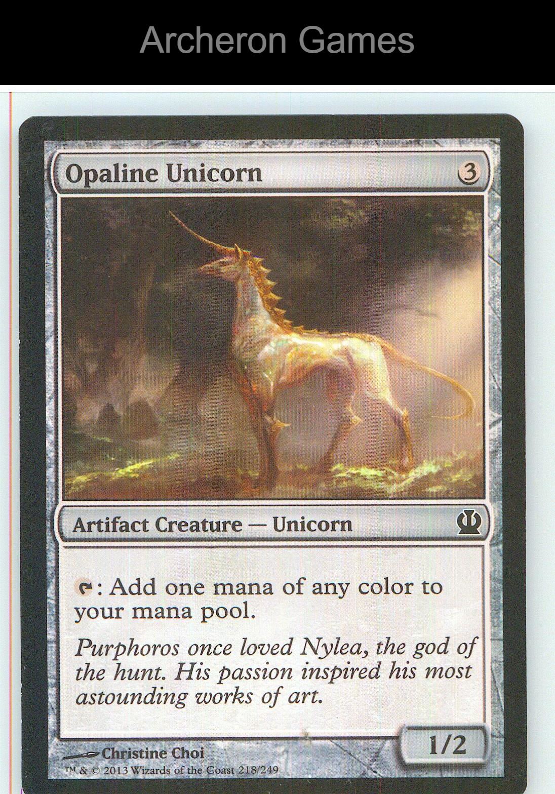 Opaline Unicorn THS 218 C MTG Card NM/EX+