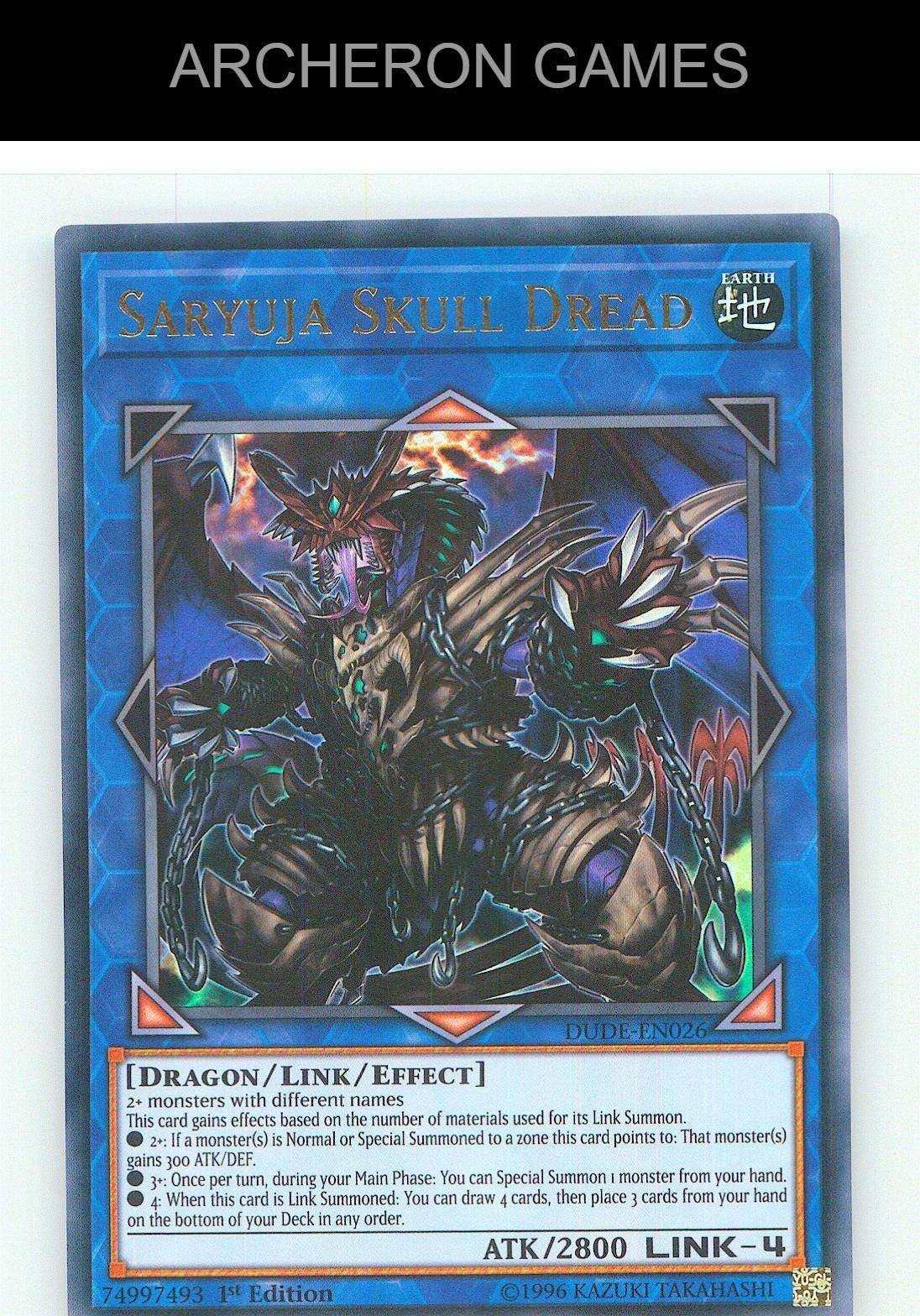 Saryuja Skull Dread Ultra Rare YUGIOH Card 1st Edition