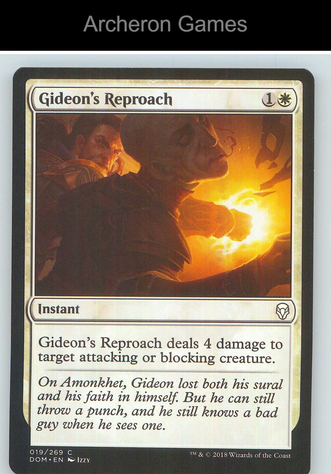 Gideon's Reproach DOM 19 C MTG Card NM/EX+