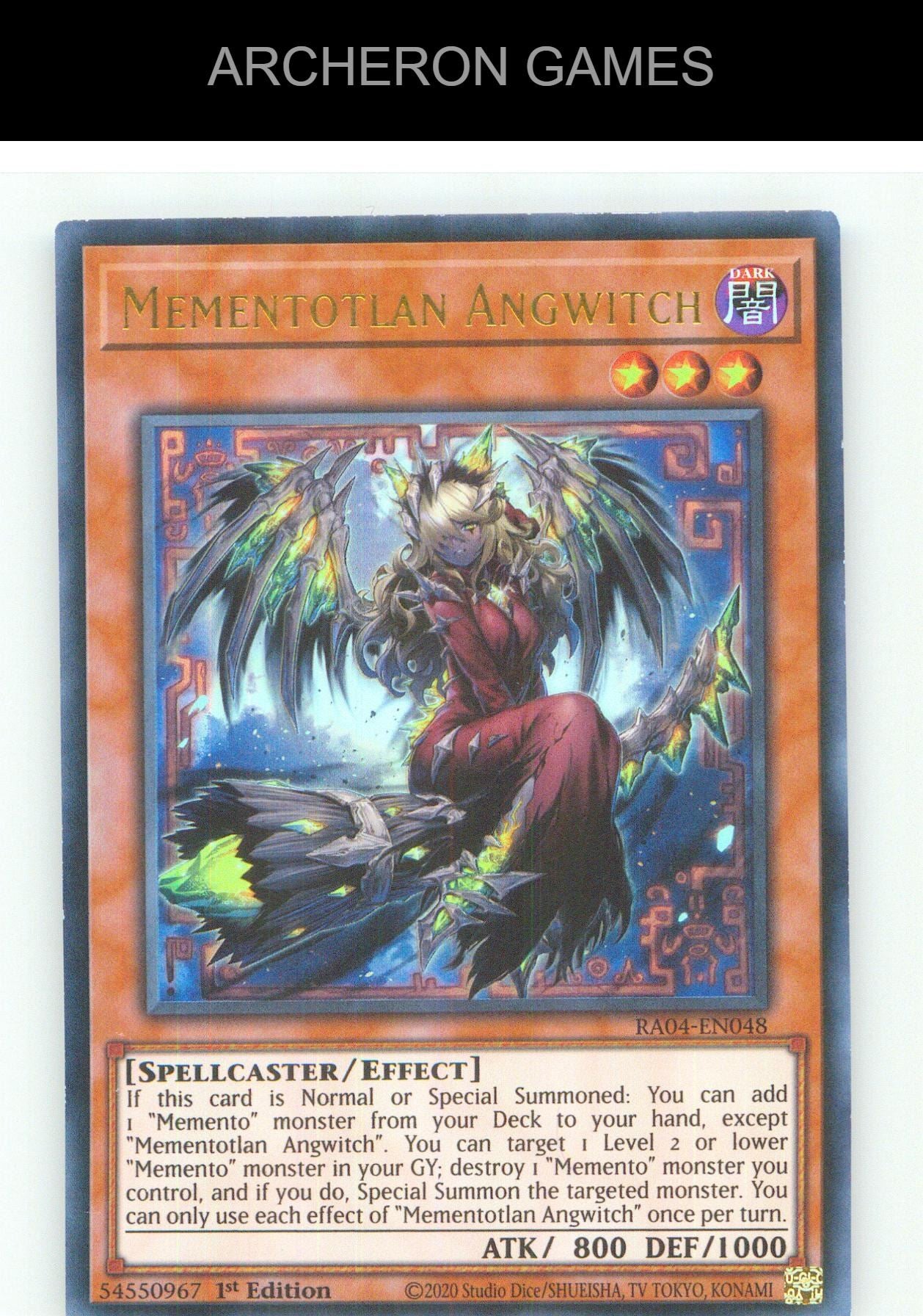 Mementotlan Angwitch (PUR) Prismatic Ultimate Rare YUGIOH Card 1st Edition