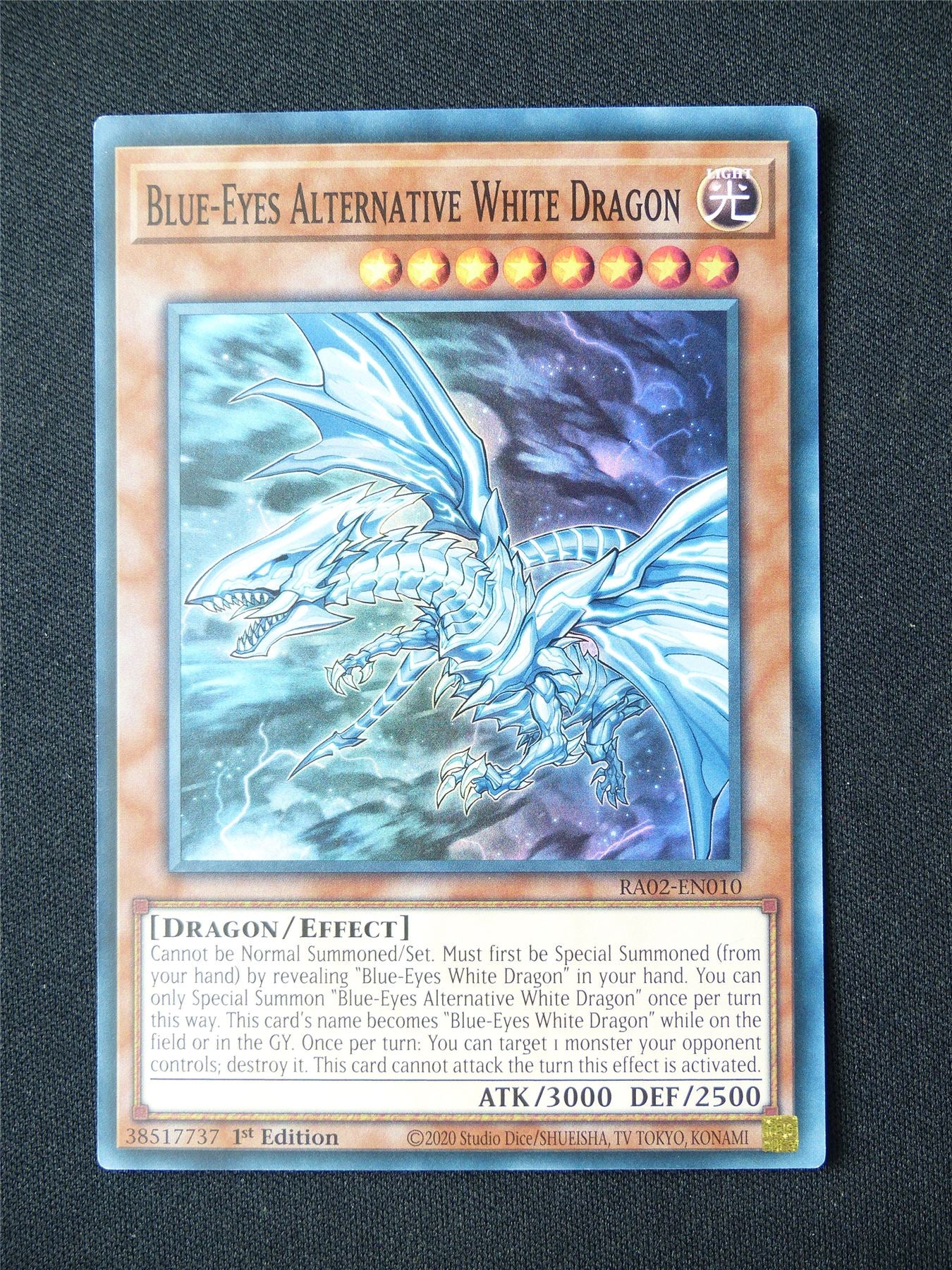 Blue-Eyes Alternative White Dragon RA02 Super Rare - 1st ed Yugioh Card #6HT