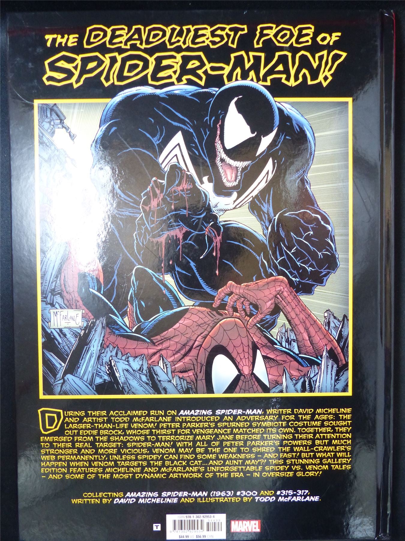 VENOM by David Michelinie Todd Mcfarlane Gallery Edition - Marvel Graphic Hardback #2E9