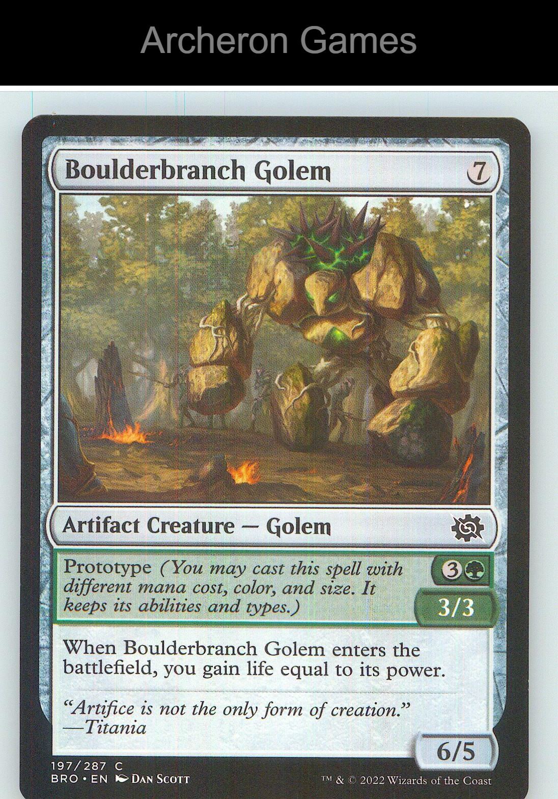 Boulderbranch Golem BRO 197 C MTG Card NM/EX+