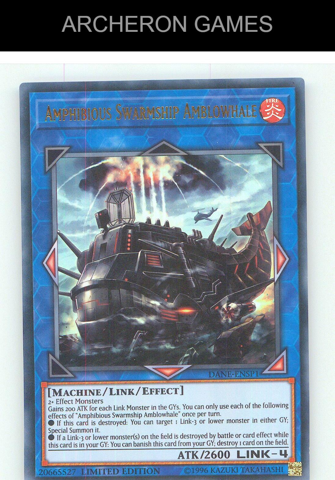 Amphibious Swarmship Amblowhale (UR) Ultra Rare YUGIOH Card 1st Edition