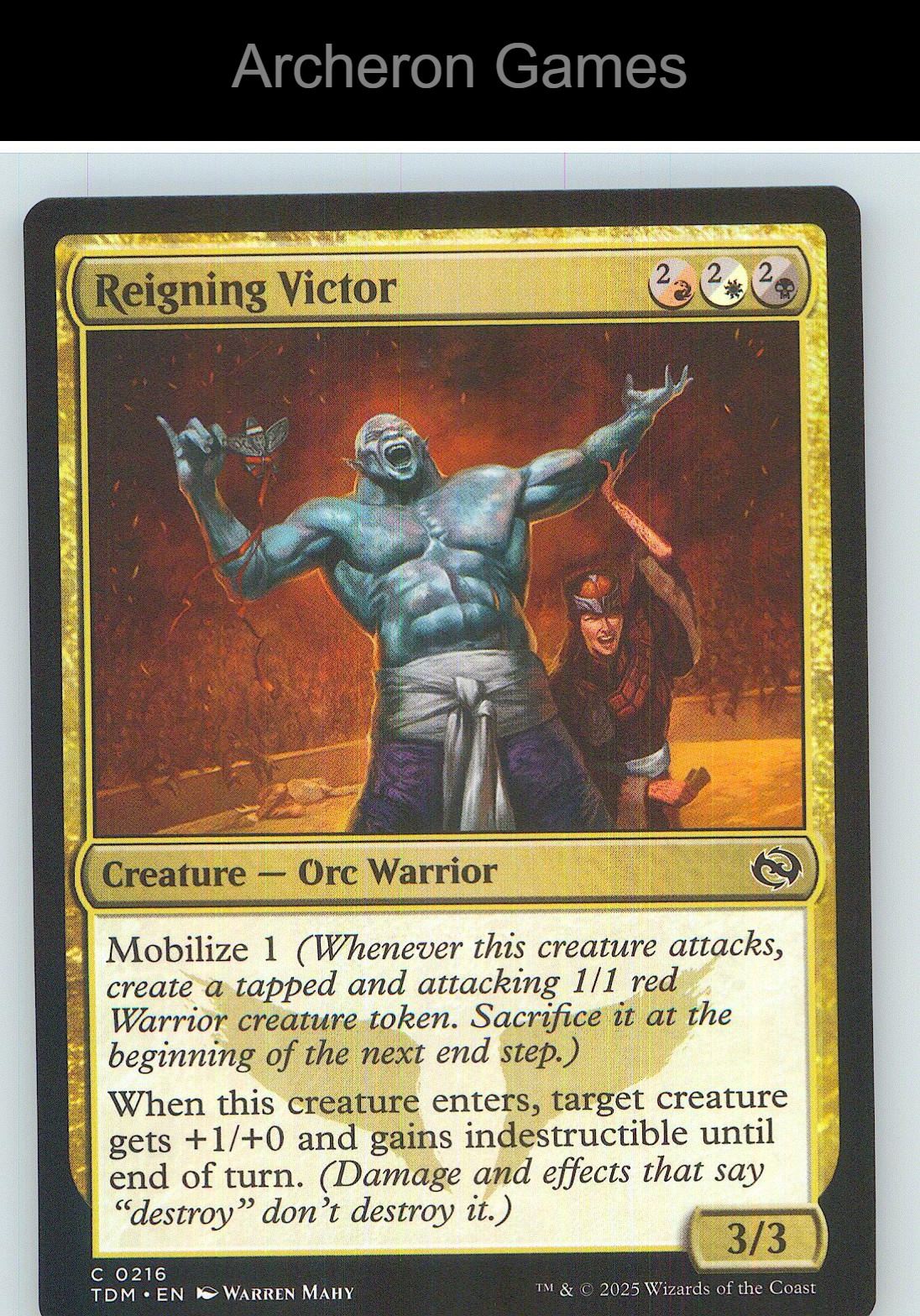 Reigning Victor TDM 216 C MTG Card NM/EX+