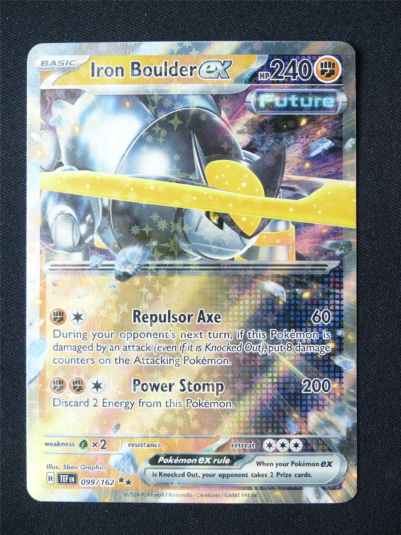 Iron Boulder EX 099/162 Holo - Pokemon Card #8X8