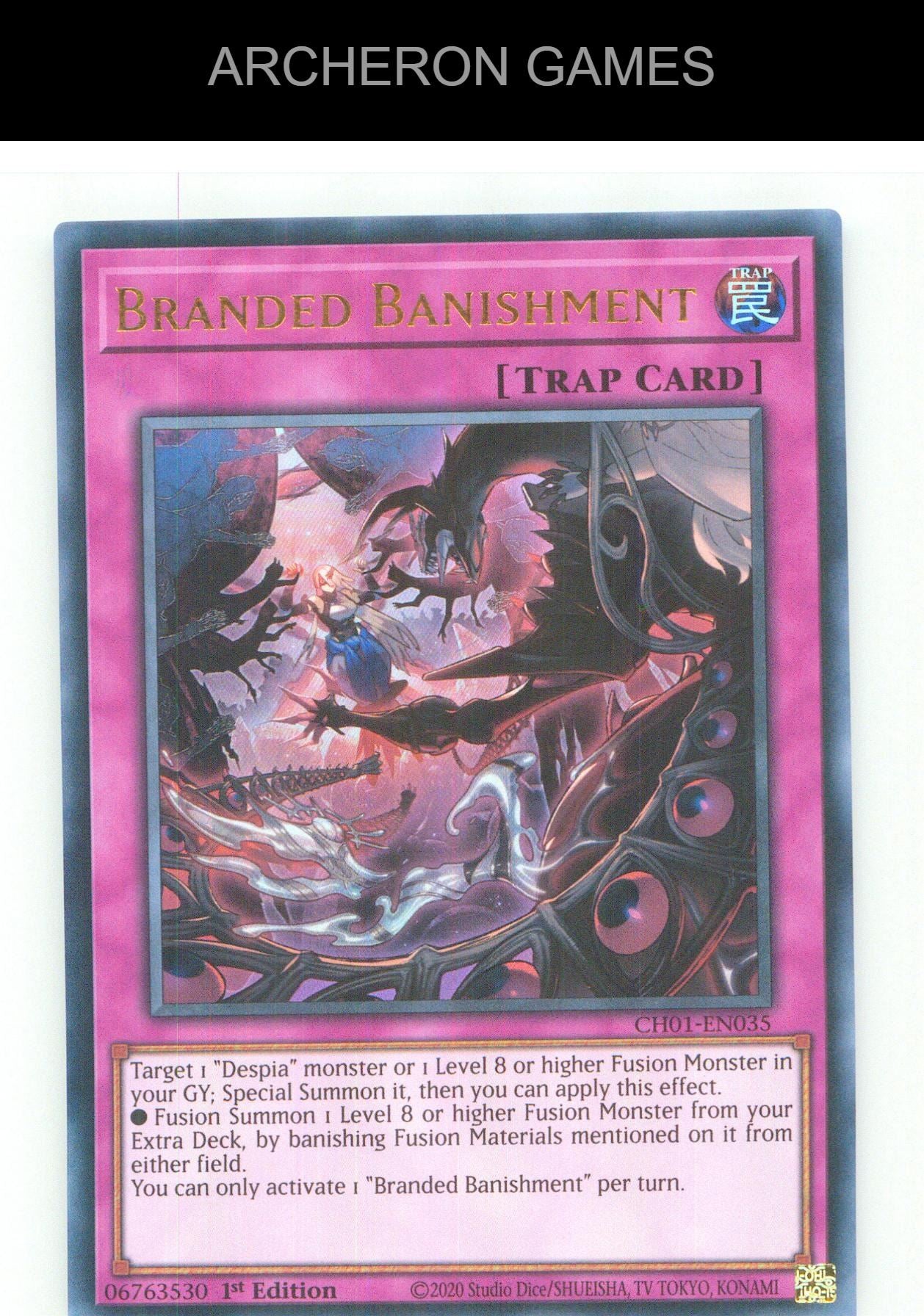 Branded Banishment UR YUGIOH Card 1st Edition