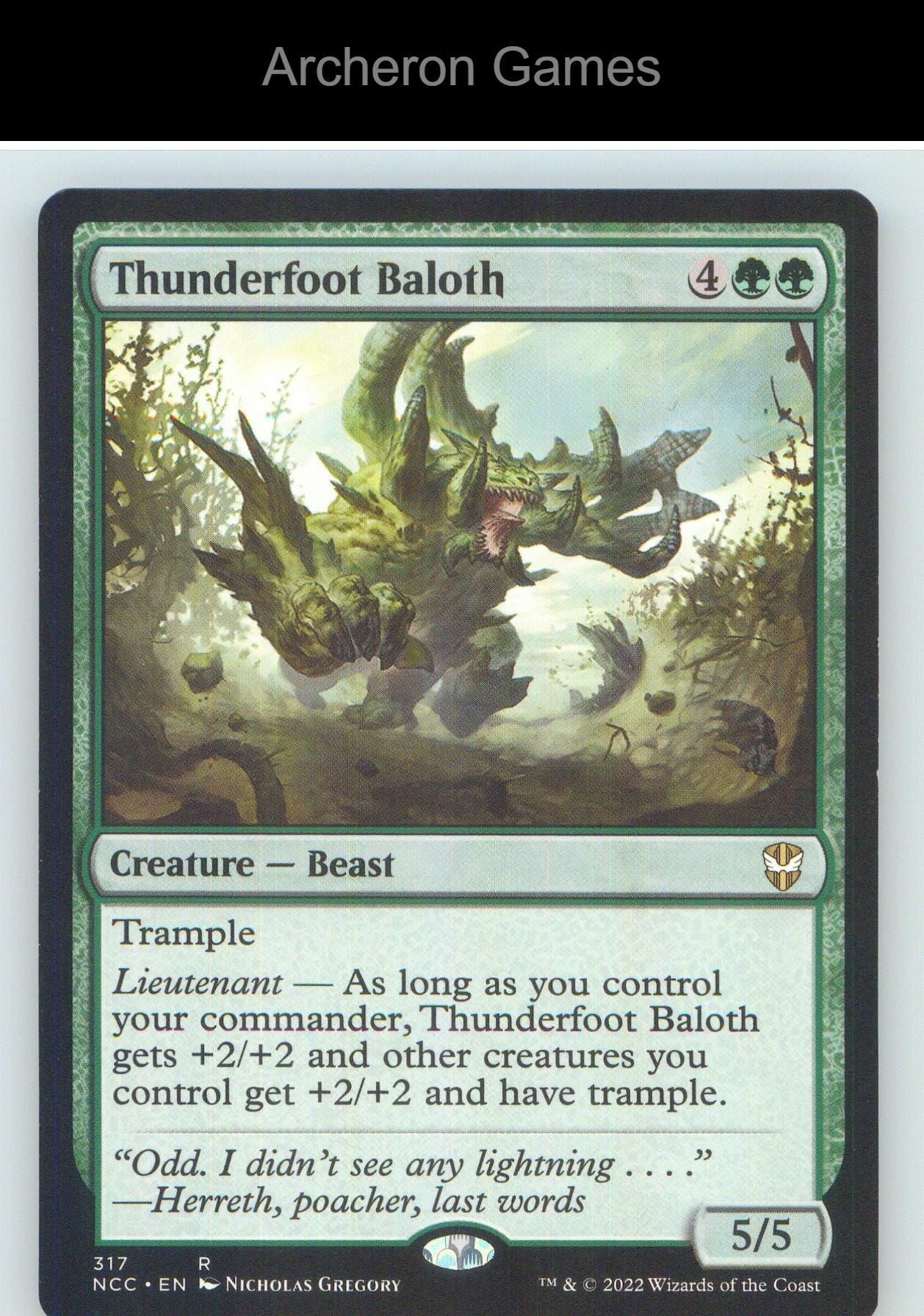 Thunderfoot Baloth NCC 317 R MTG Card NM/EX+