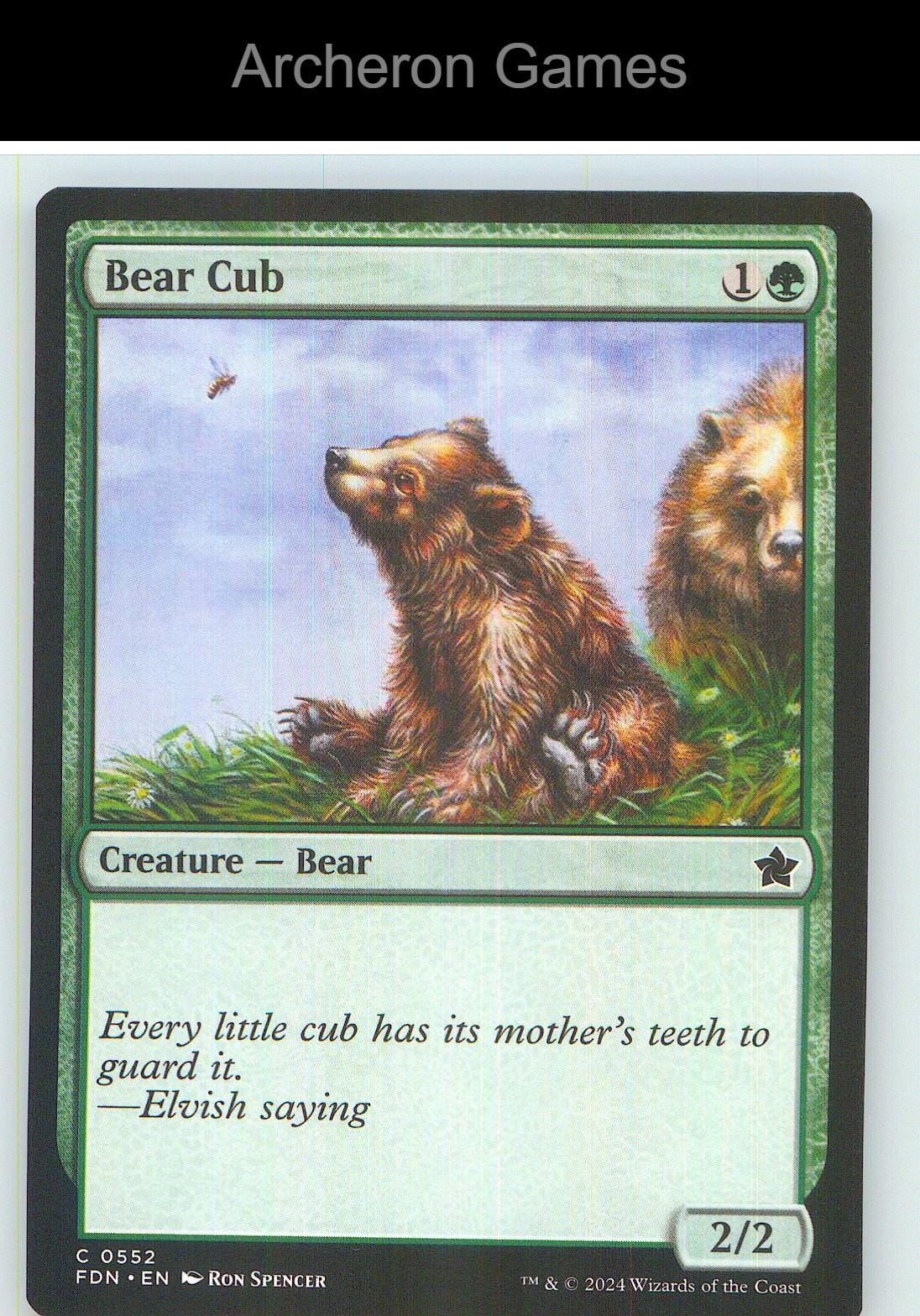Bear Cub FDN 552 C MTG Card NM/EX+