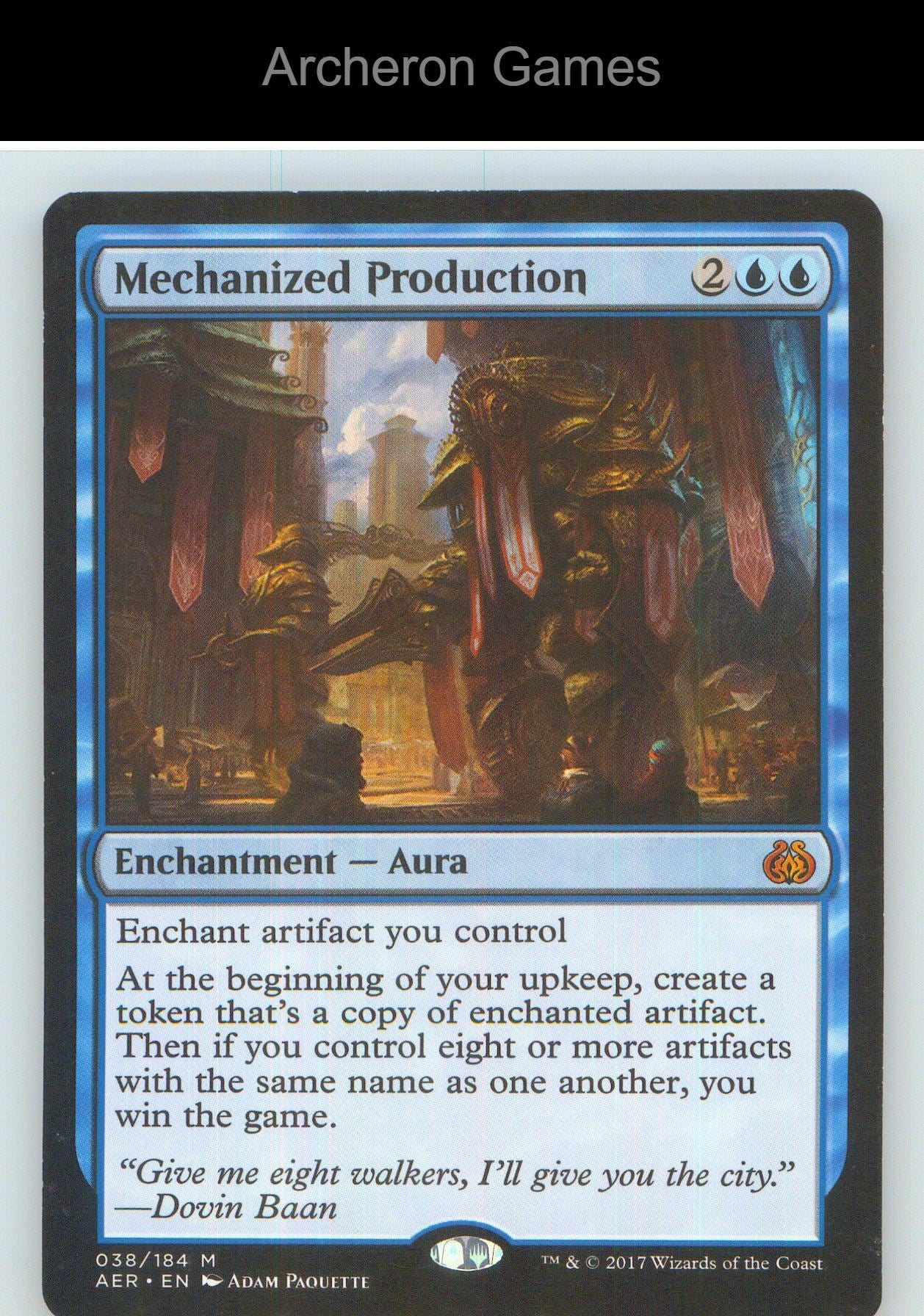 Mechanized Production AER 38 Mythic MTG Card NM/EX+