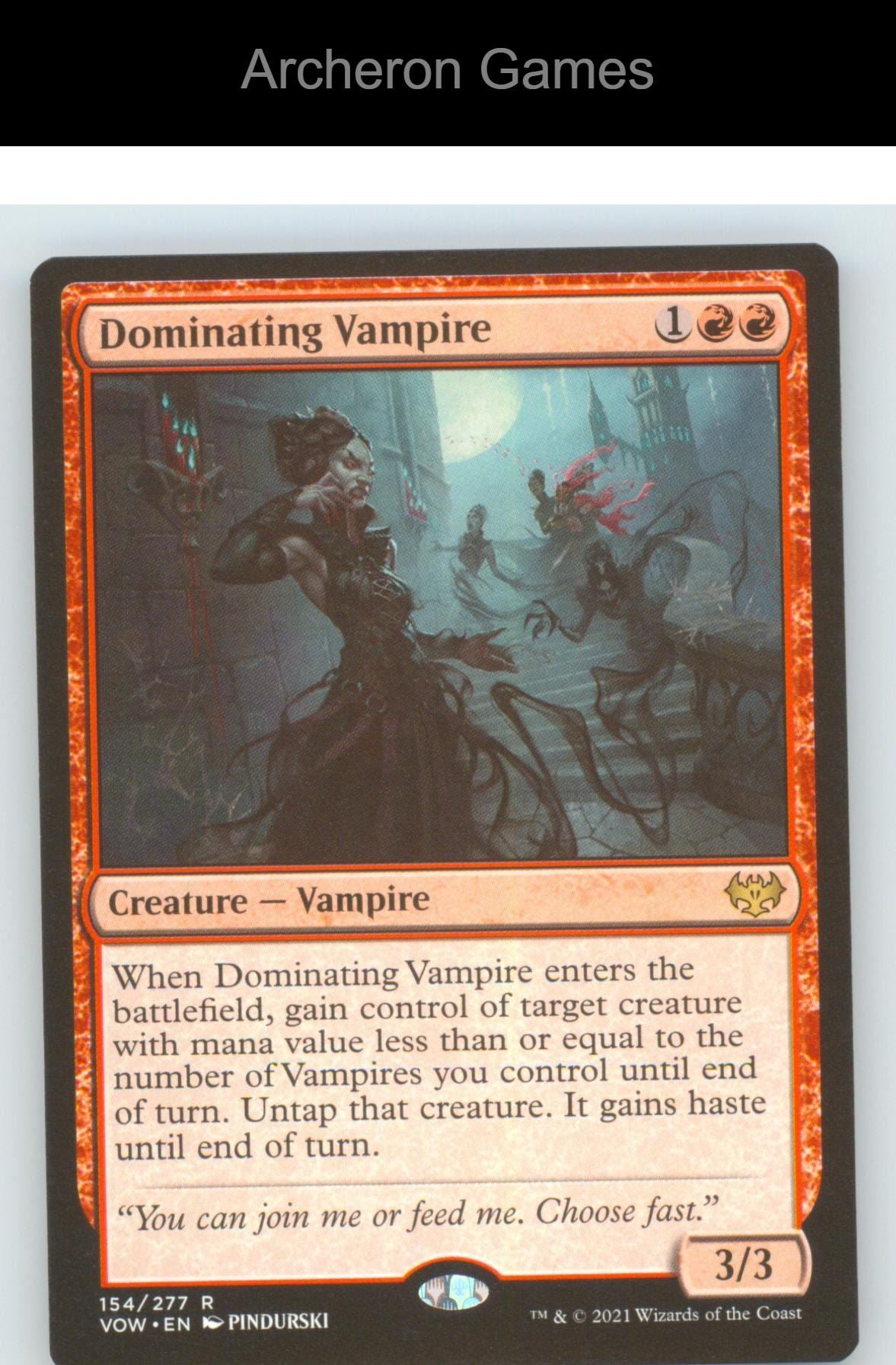 Dominating Vampire VOW 154 R MTG Card NM/EX+