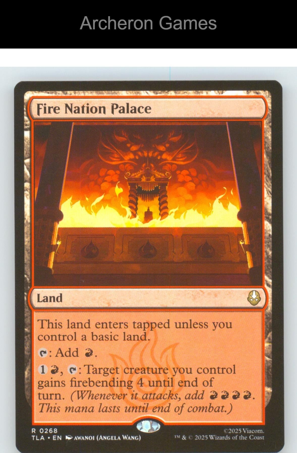Fire Nation Palace TLA 268 R MTG Card Avatar: The Last Airbender