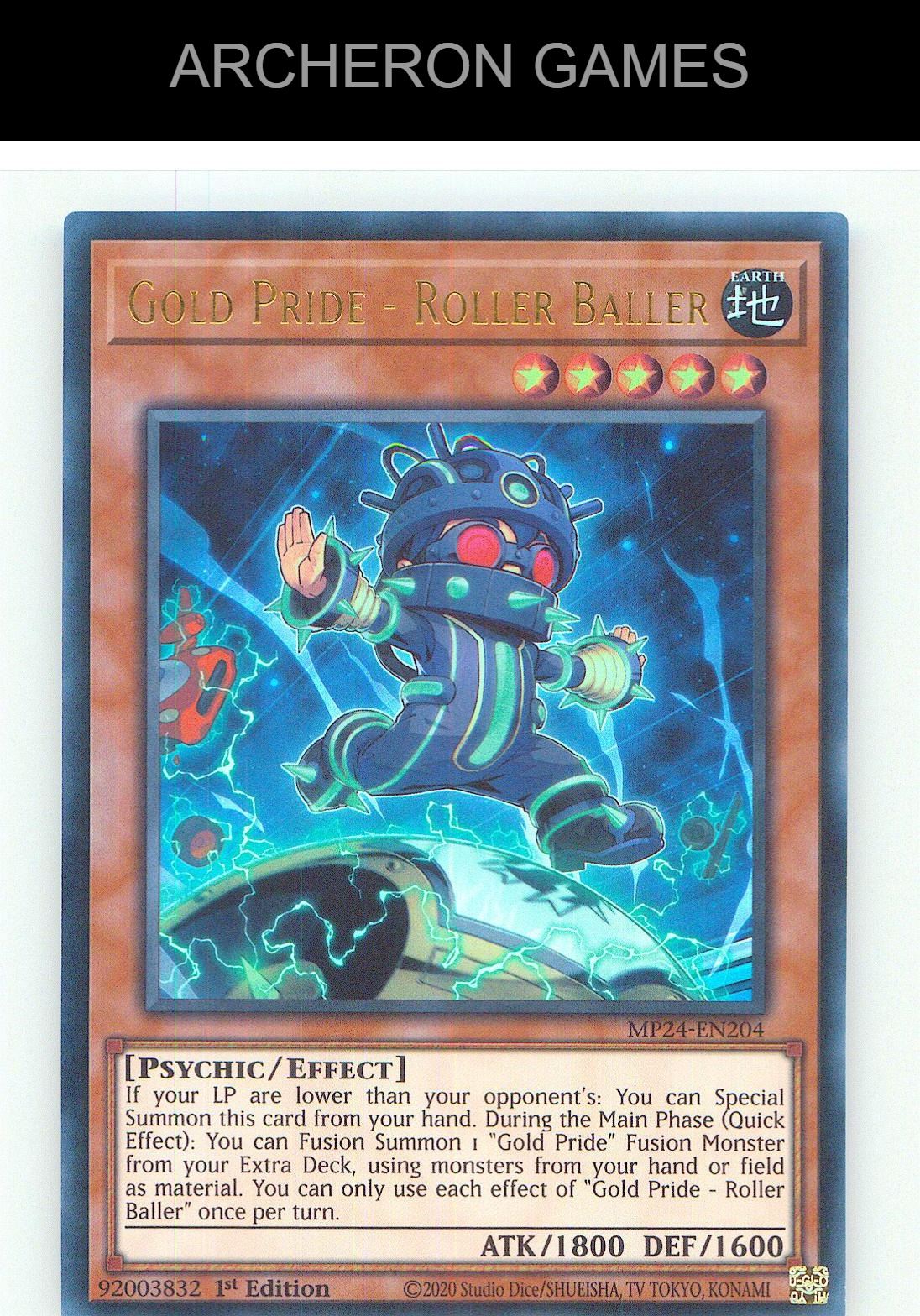 Gold Pride - Roller Baller Ultra Rare YUGIOH Card 1st Edition