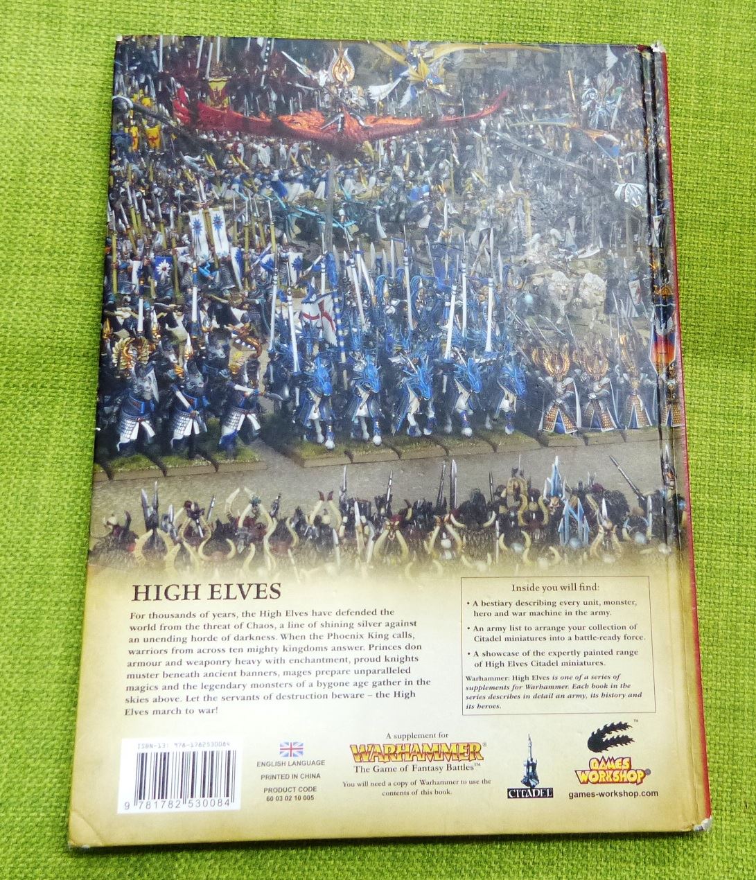 2012 High Elves Armies Hardback Book - Warhammer AoS 40k #8P